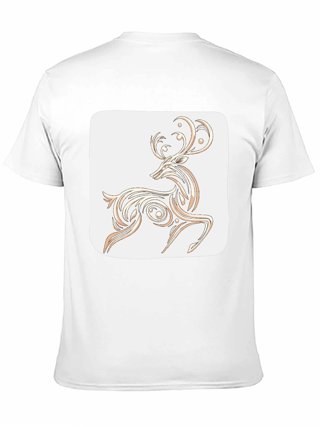 Elegant Deer Graphic Tee - Black