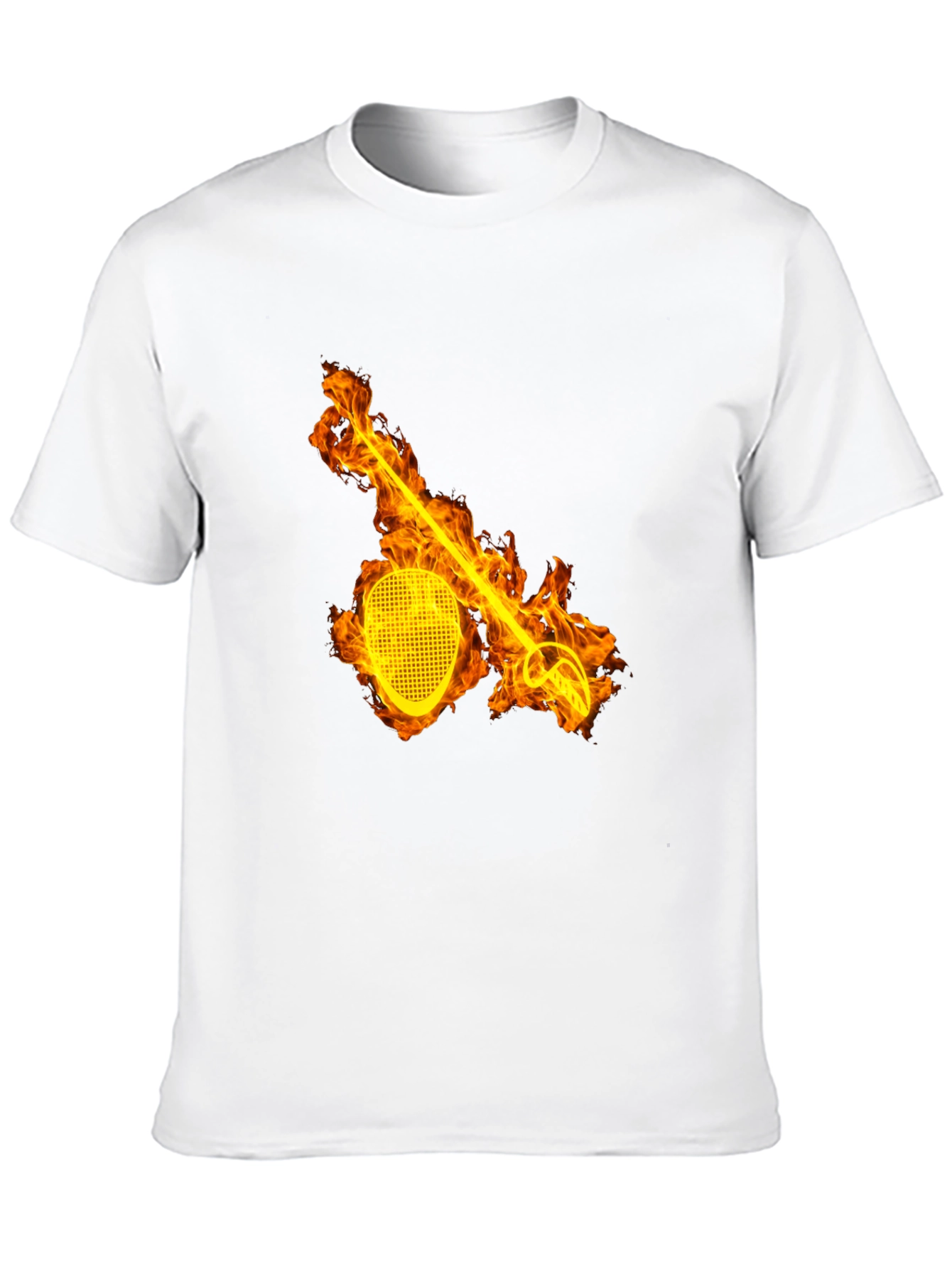 Flaming Fencing T-Shirt - Black Graphic Tee