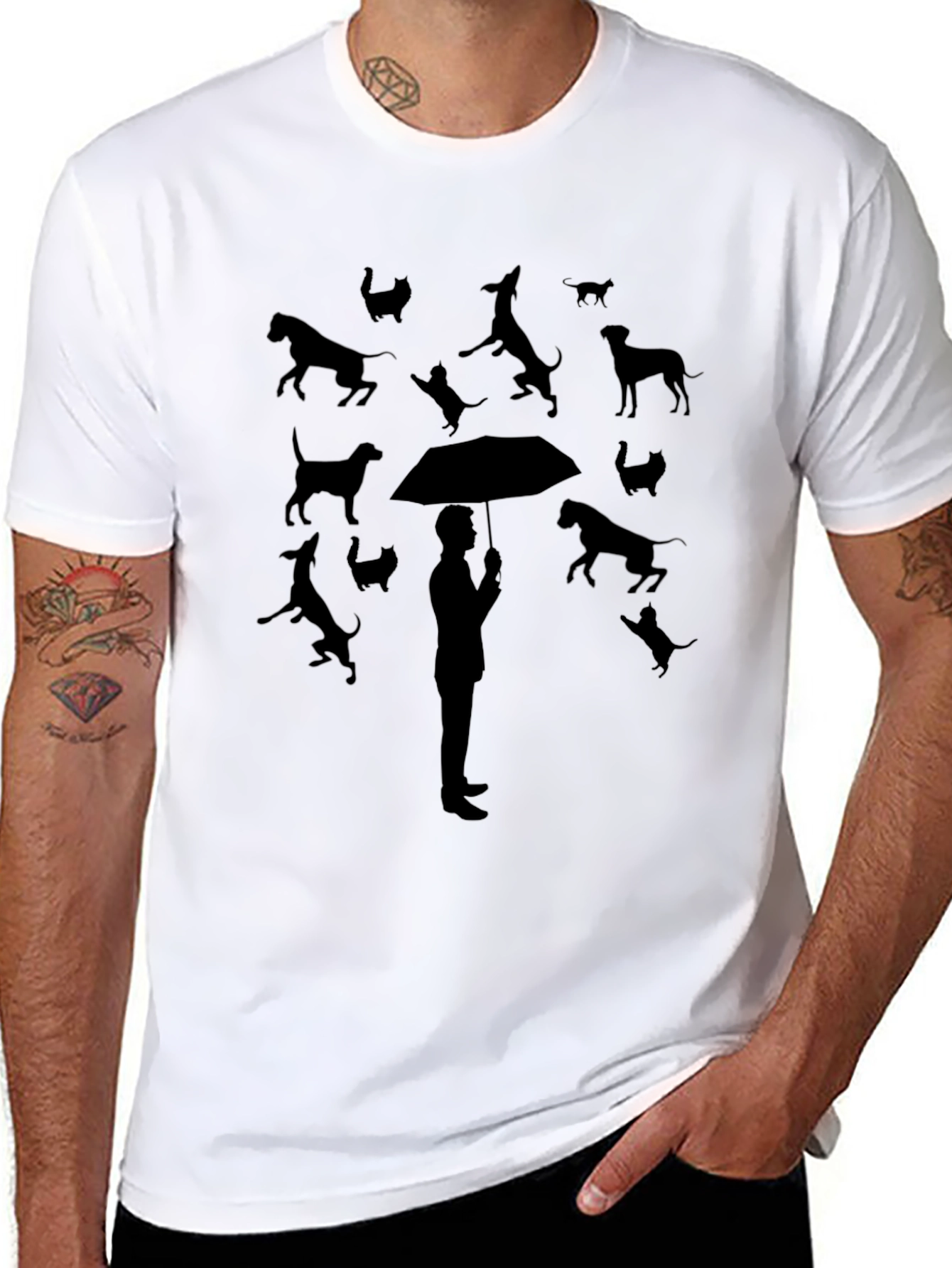 Raining Cats & Dogs T-Shirt – Funny Animal Lover Graphic Tee