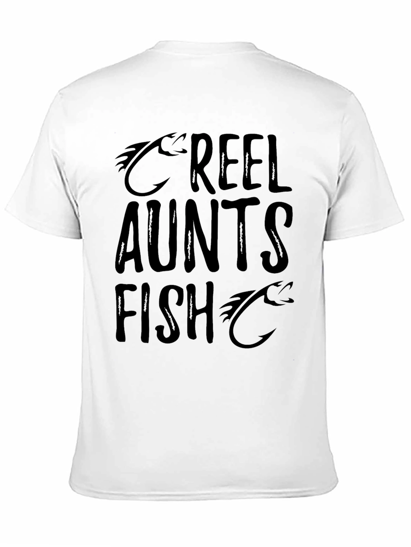 Reel Aunts Fish T-Shirt - Black Fishing Humor