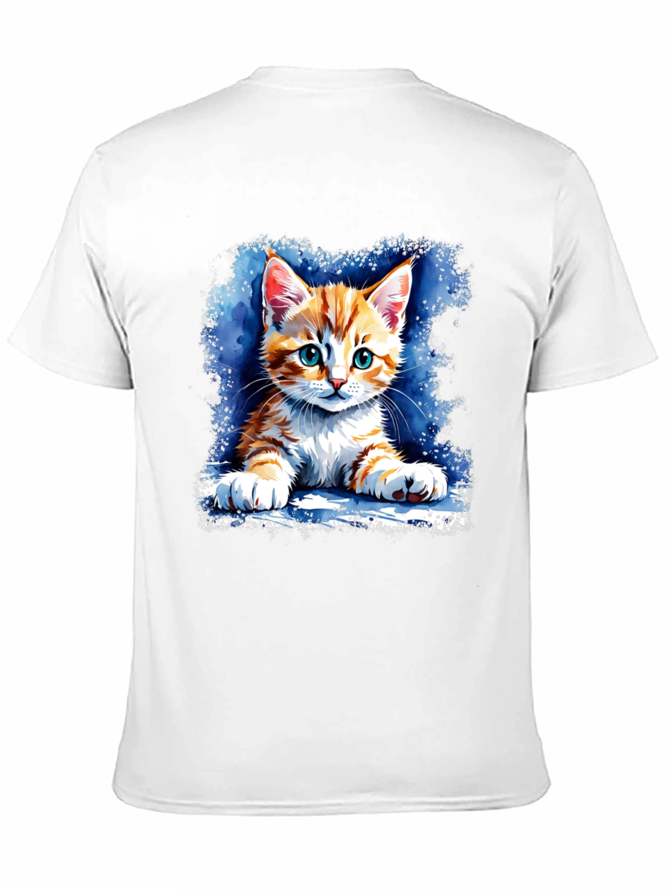 Cute Kitten Graphic Black T-Shirt