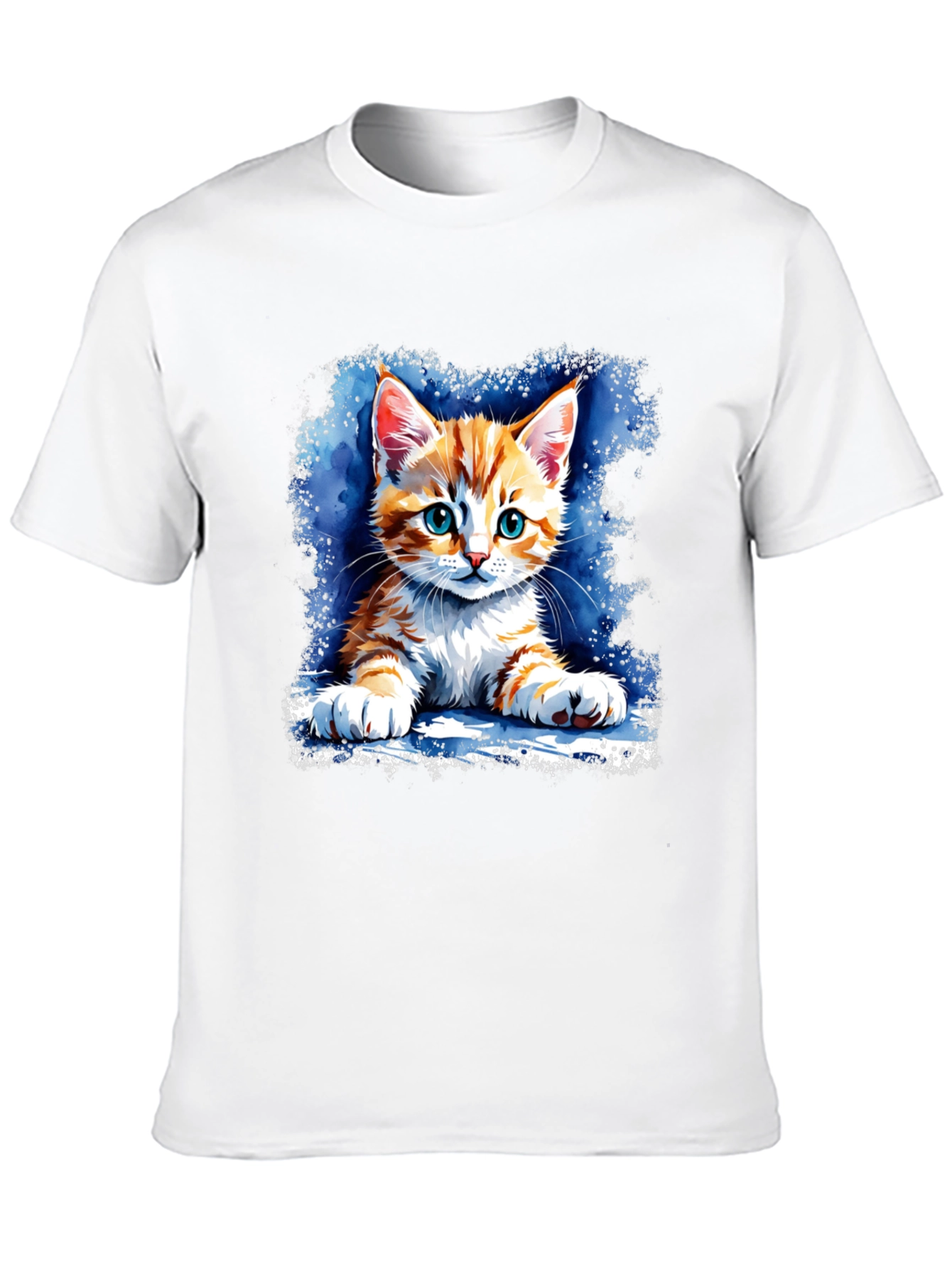 Cute Kitten Graphic Black T-Shirt