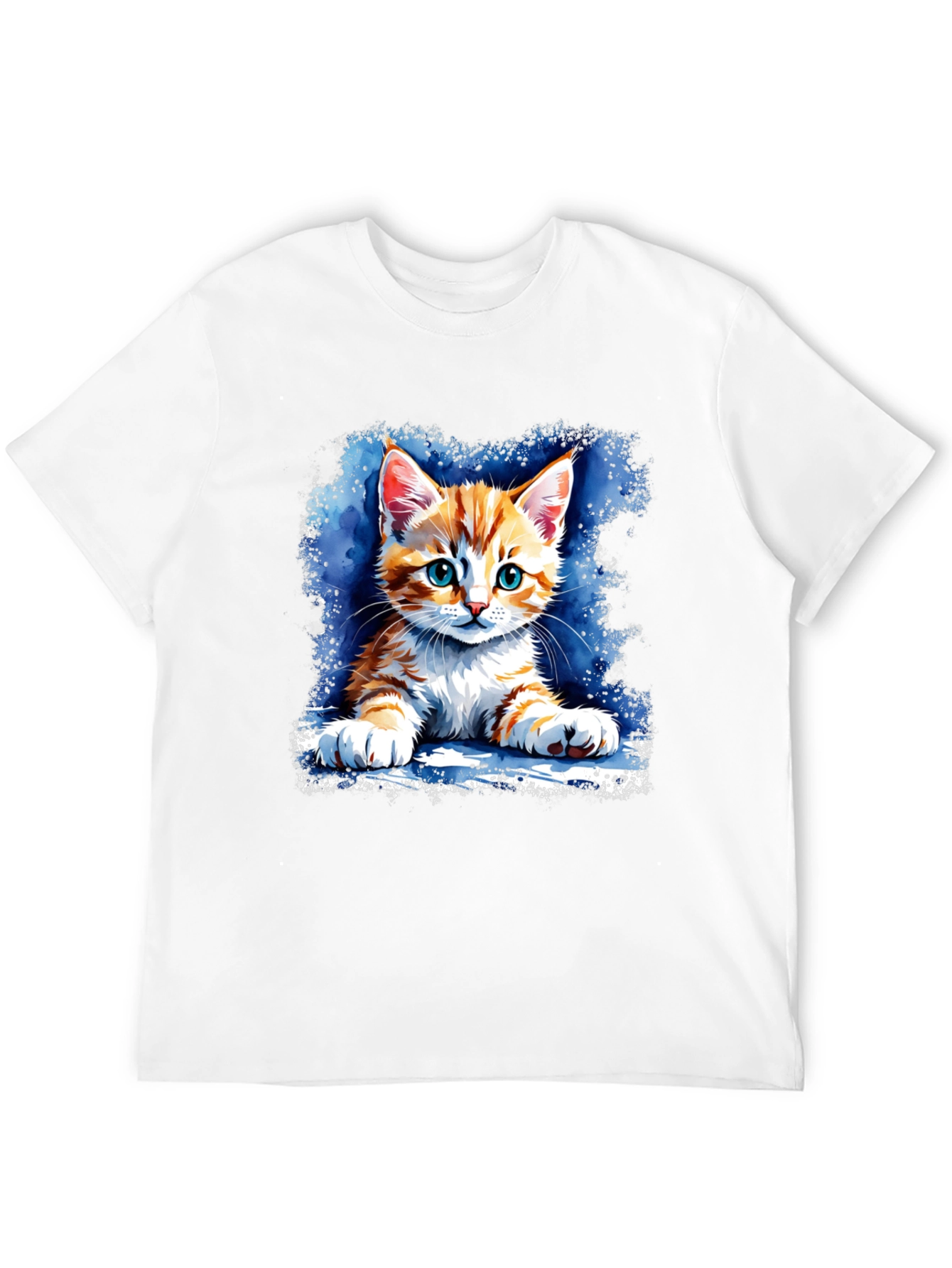 Cute Kitten Graphic Black T-Shirt