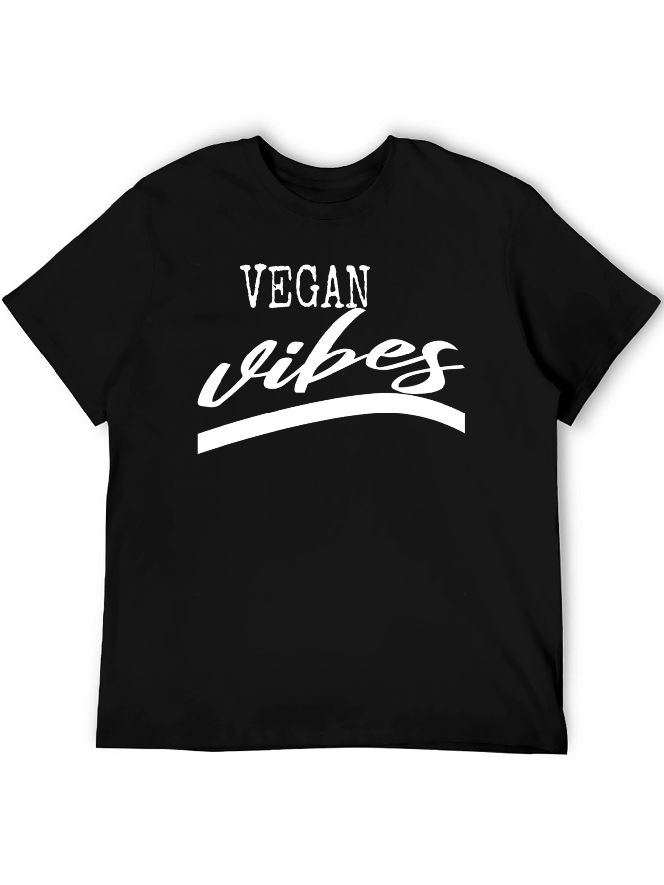 Vegan Vibes Black T-Shirt - Stylish Vegan Apparel