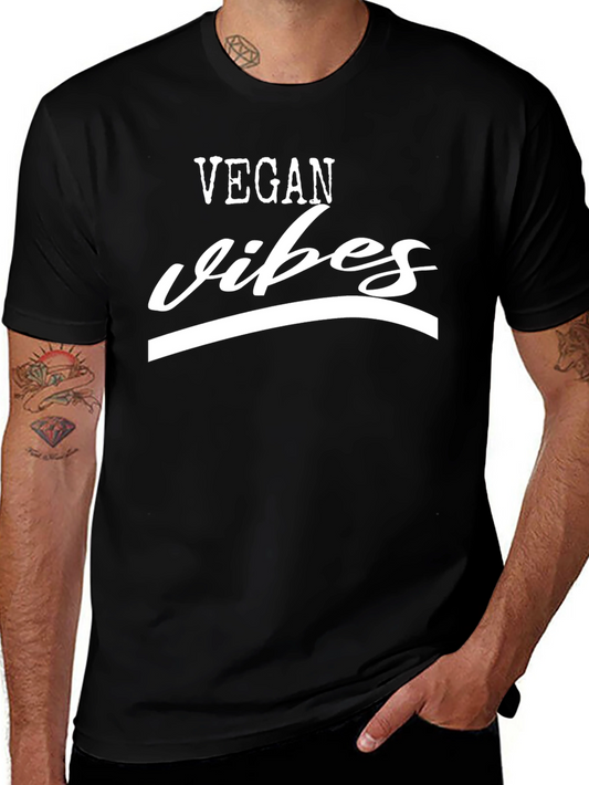Vegan Vibes Black T-Shirt - Stylish Vegan Apparel