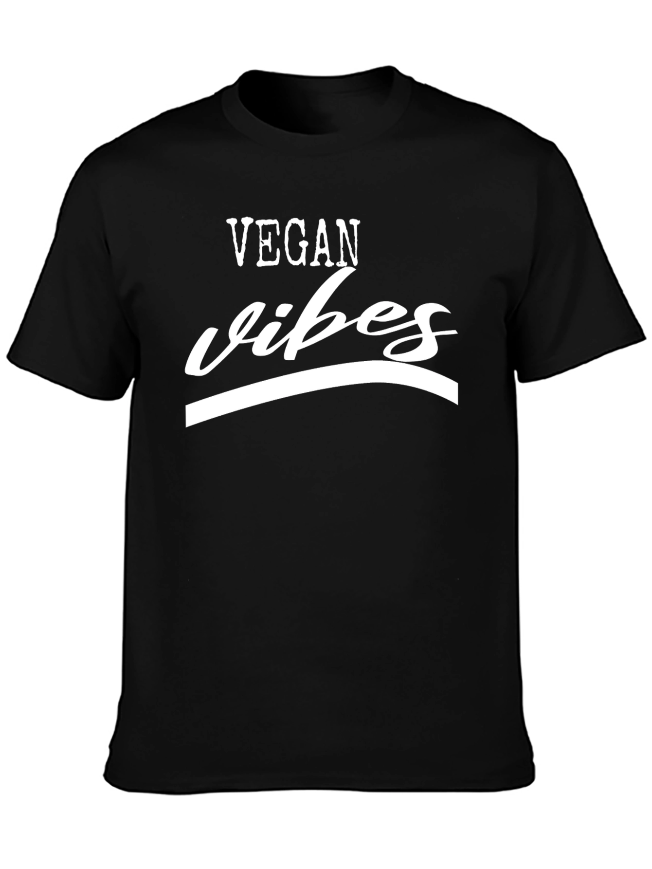 Vegan Vibes Black T-Shirt - Stylish Vegan Apparel