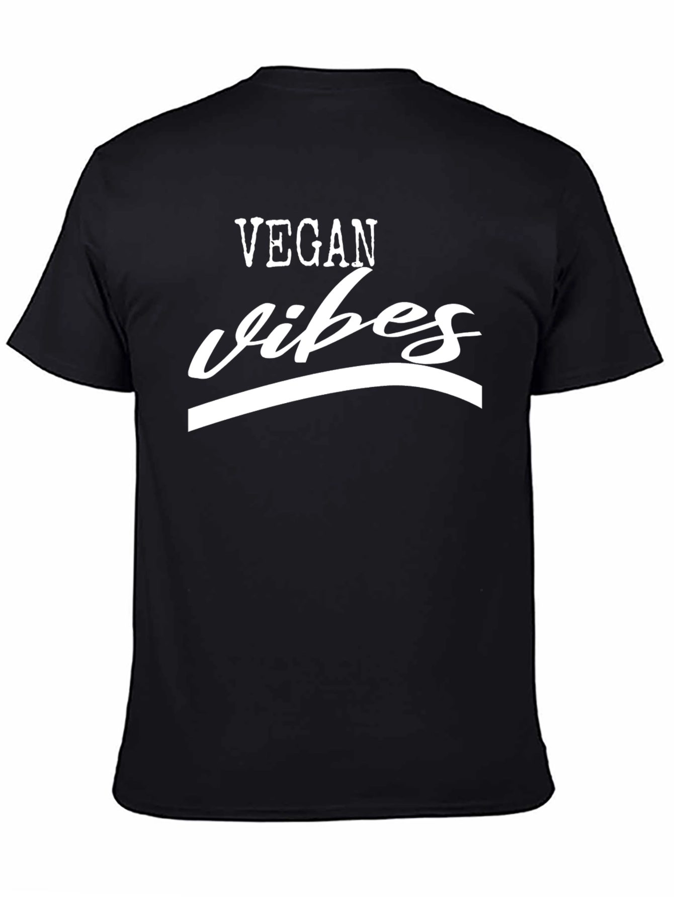 Vegan Vibes Black T-Shirt - Stylish Vegan Apparel