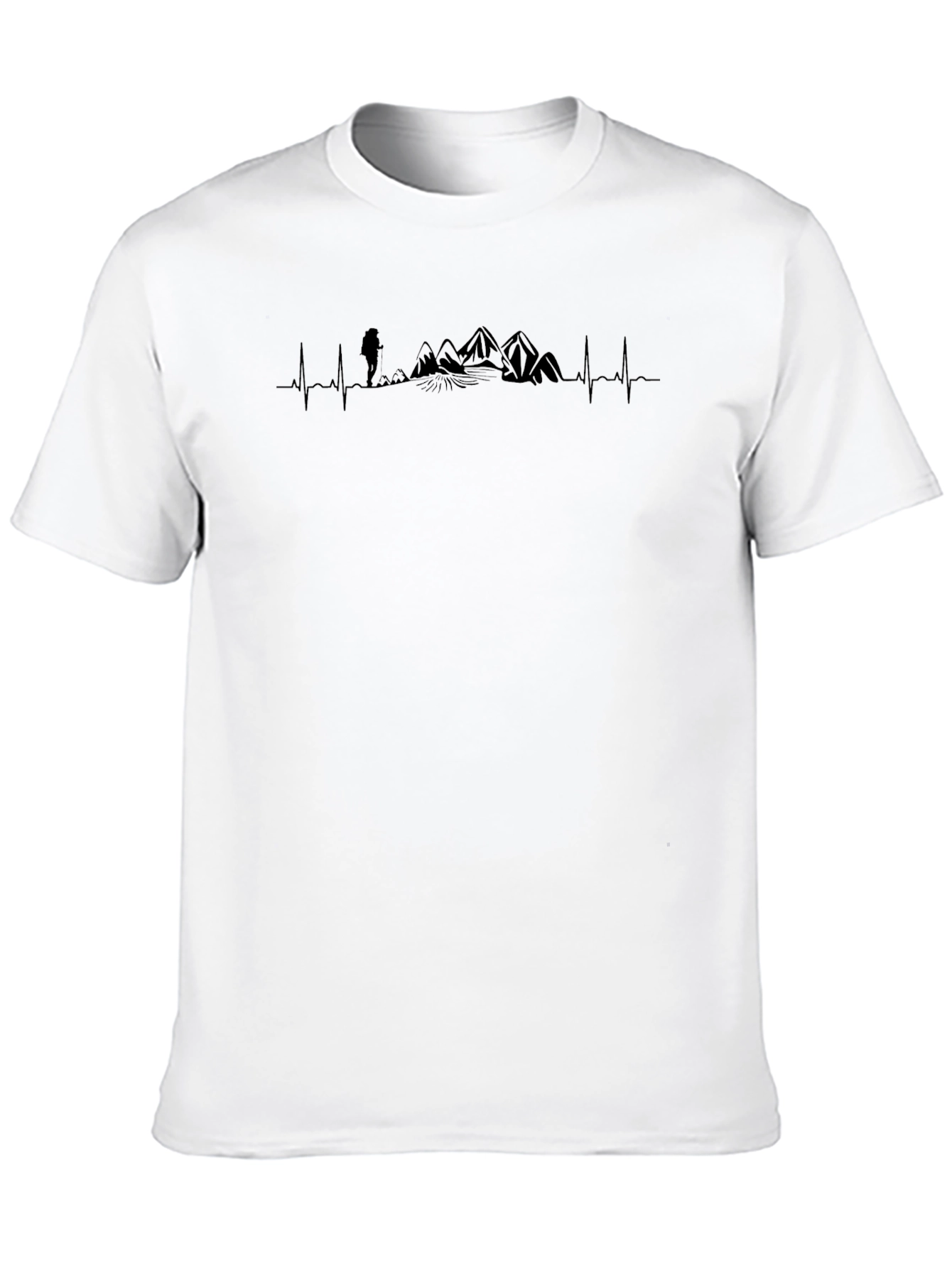 Hiking Heartbeat T-Shirt - Mountain Adventure Tee