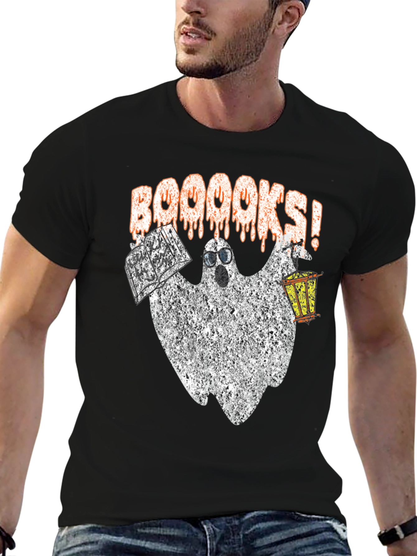 Booooks! Ghost Graphic Halloween T-Shirt