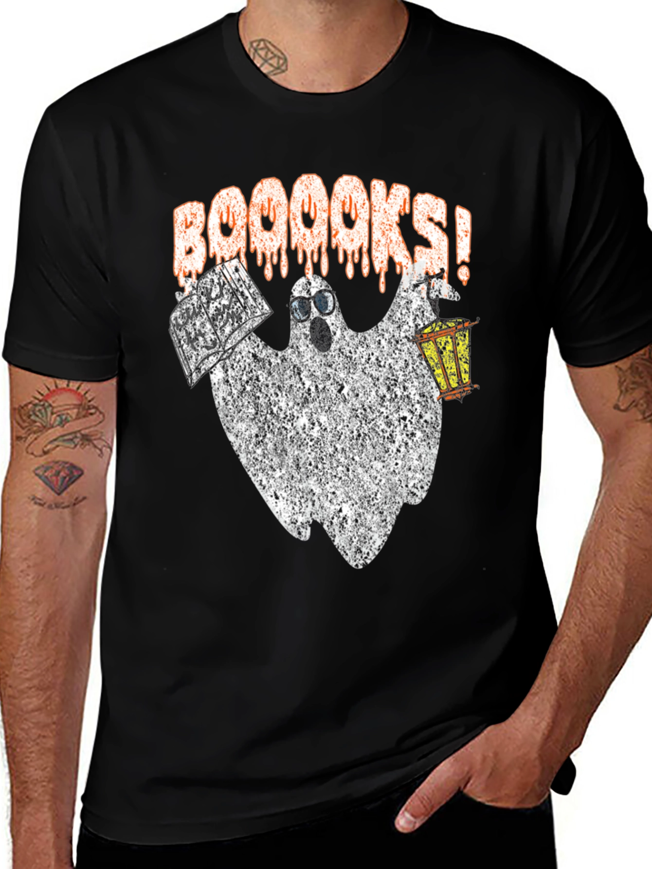 Booooks! Ghost Graphic Halloween T-Shirt