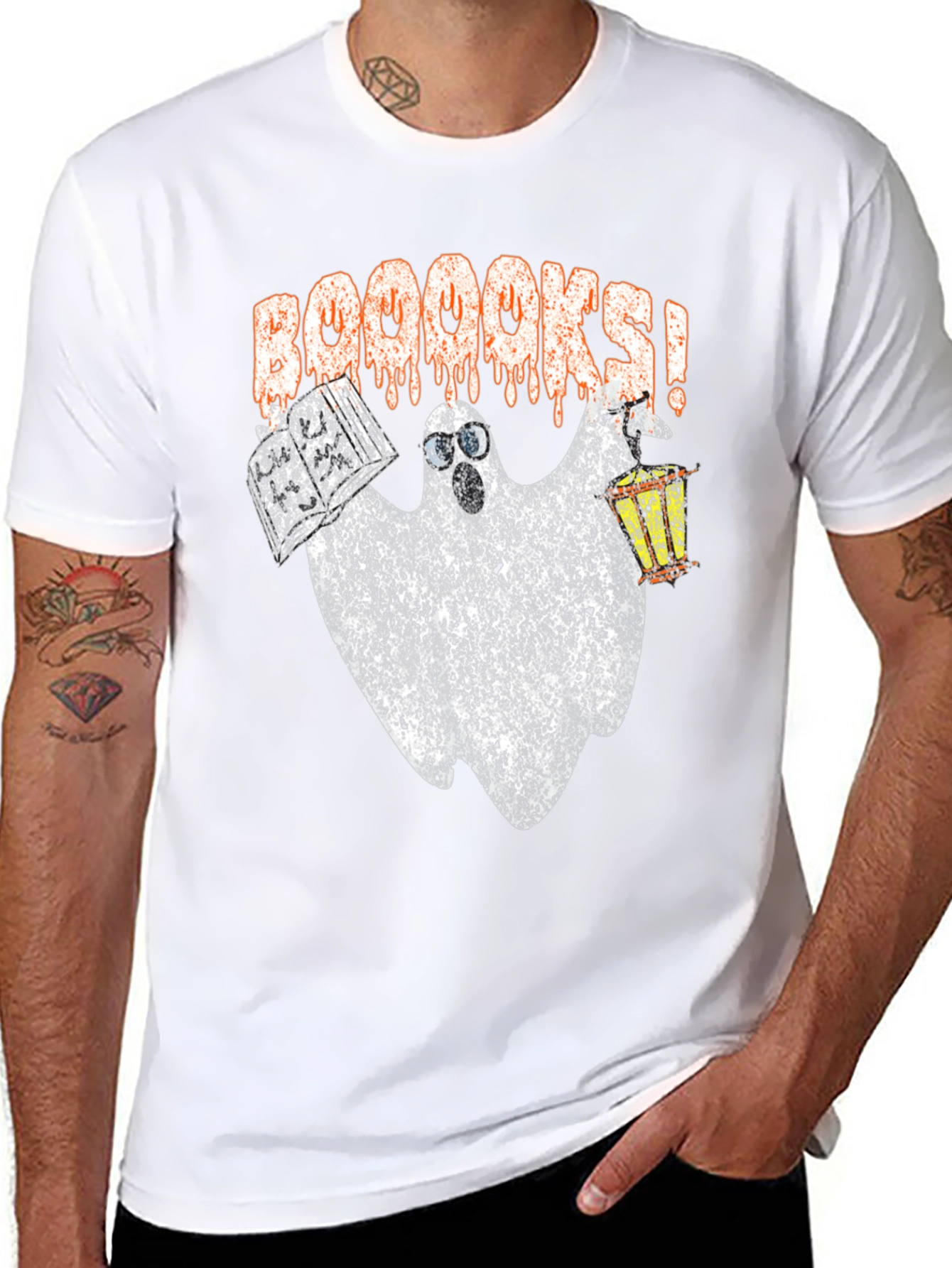 Booooks! Ghost Graphic Halloween T-Shirt