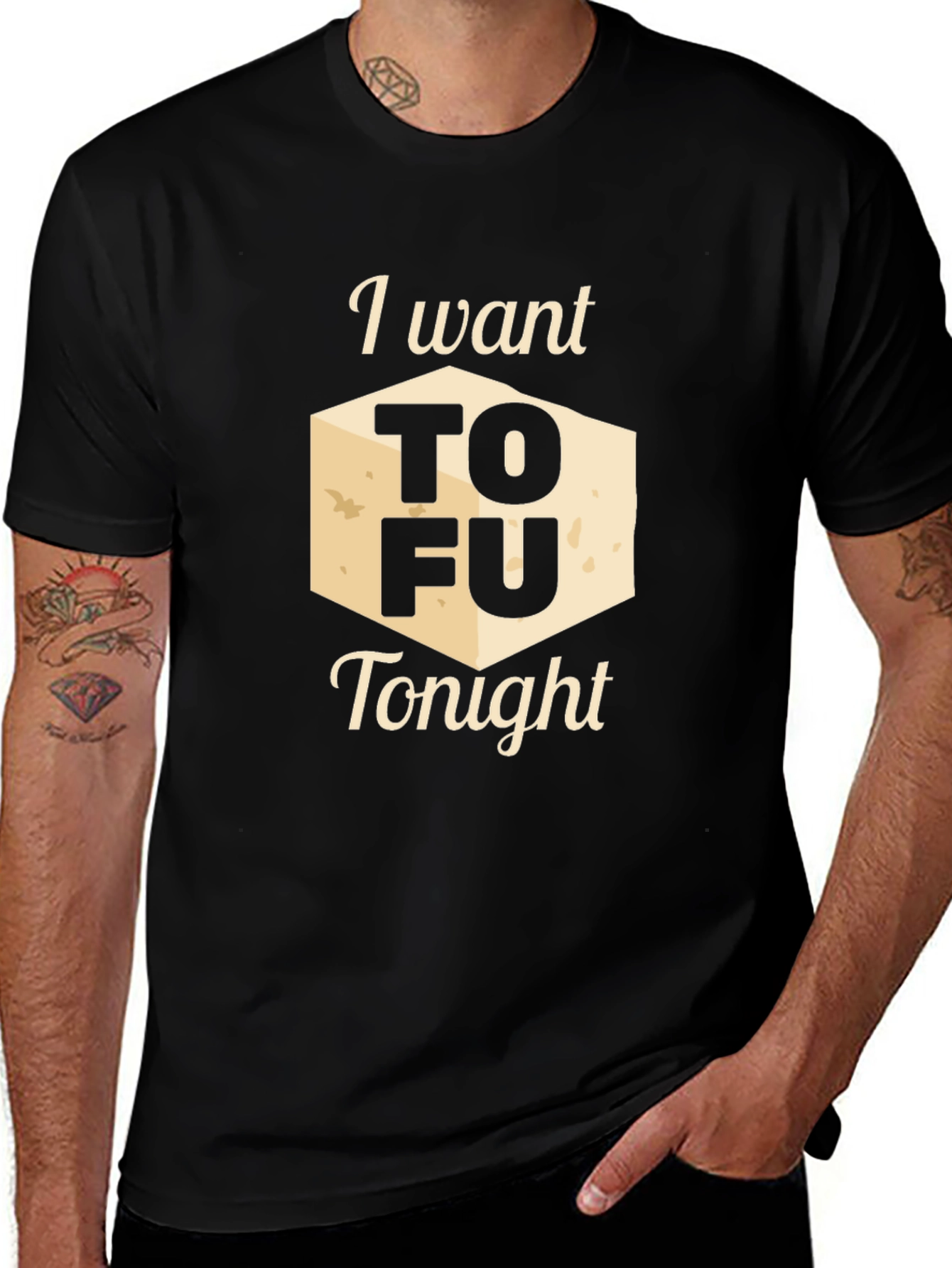 I Want Tofu Tonight Graphic Tee - Novelty Shirt