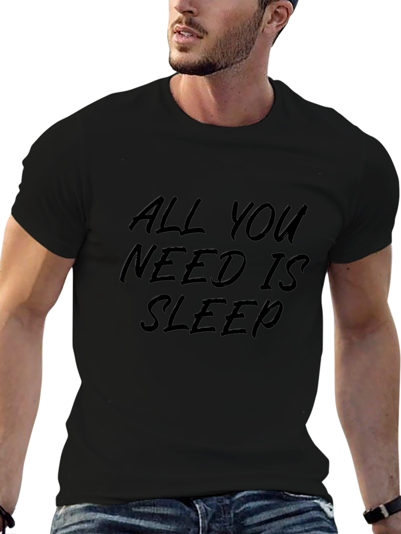 All You Need Is Sleep Black Graphic Tee