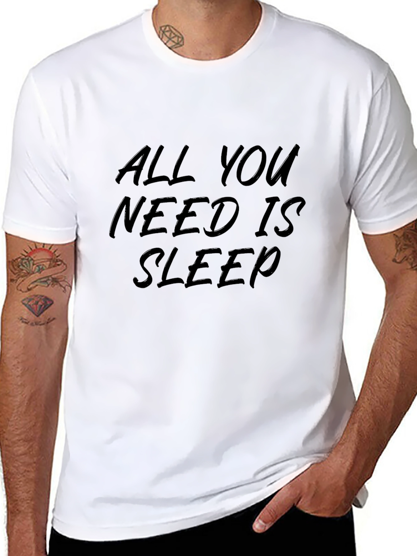 All You Need Is Sleep Black Graphic Tee