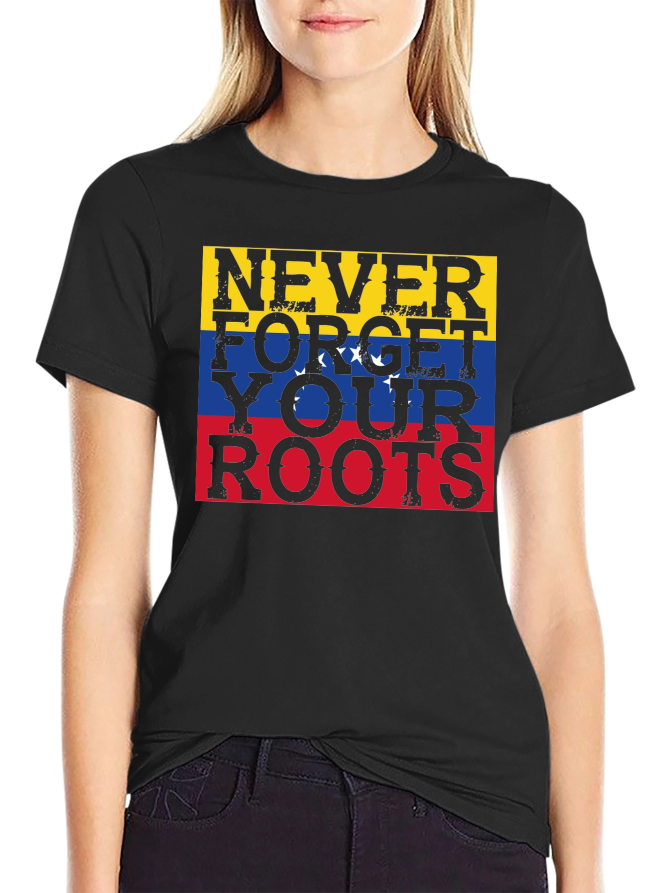Never Forget Your Roots T-Shirt Venezuela Flag