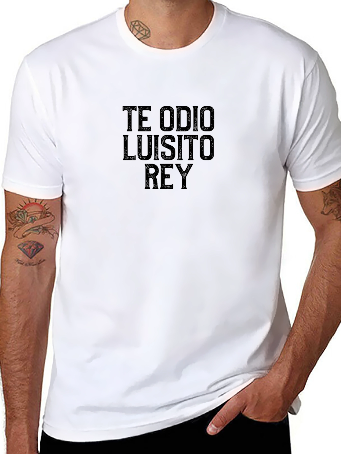 Te Odio Luisito Rey Black T-Shirt