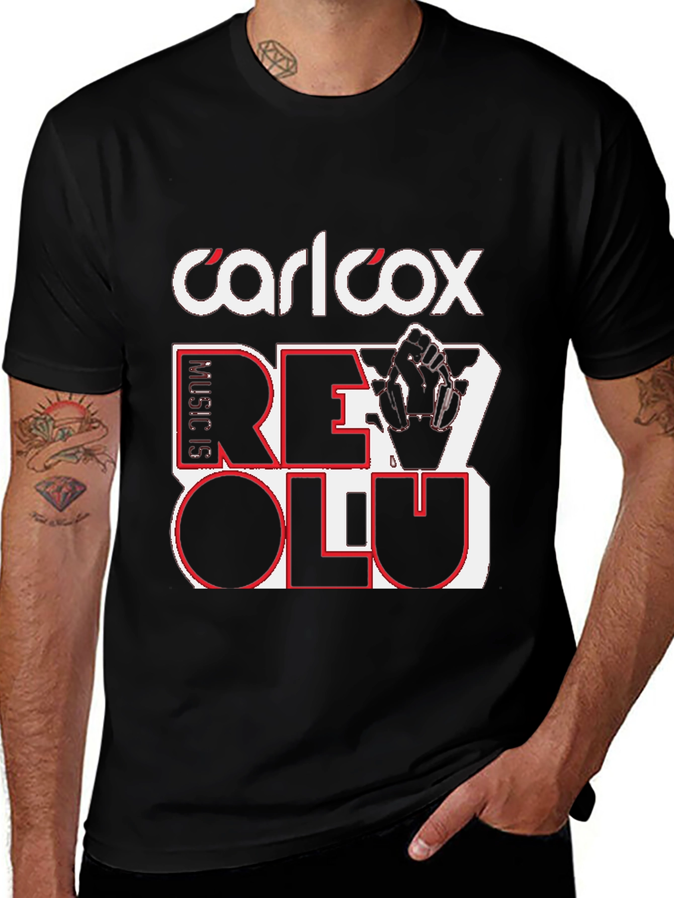 Carl Cox Music is Revolution Black T-Shirt