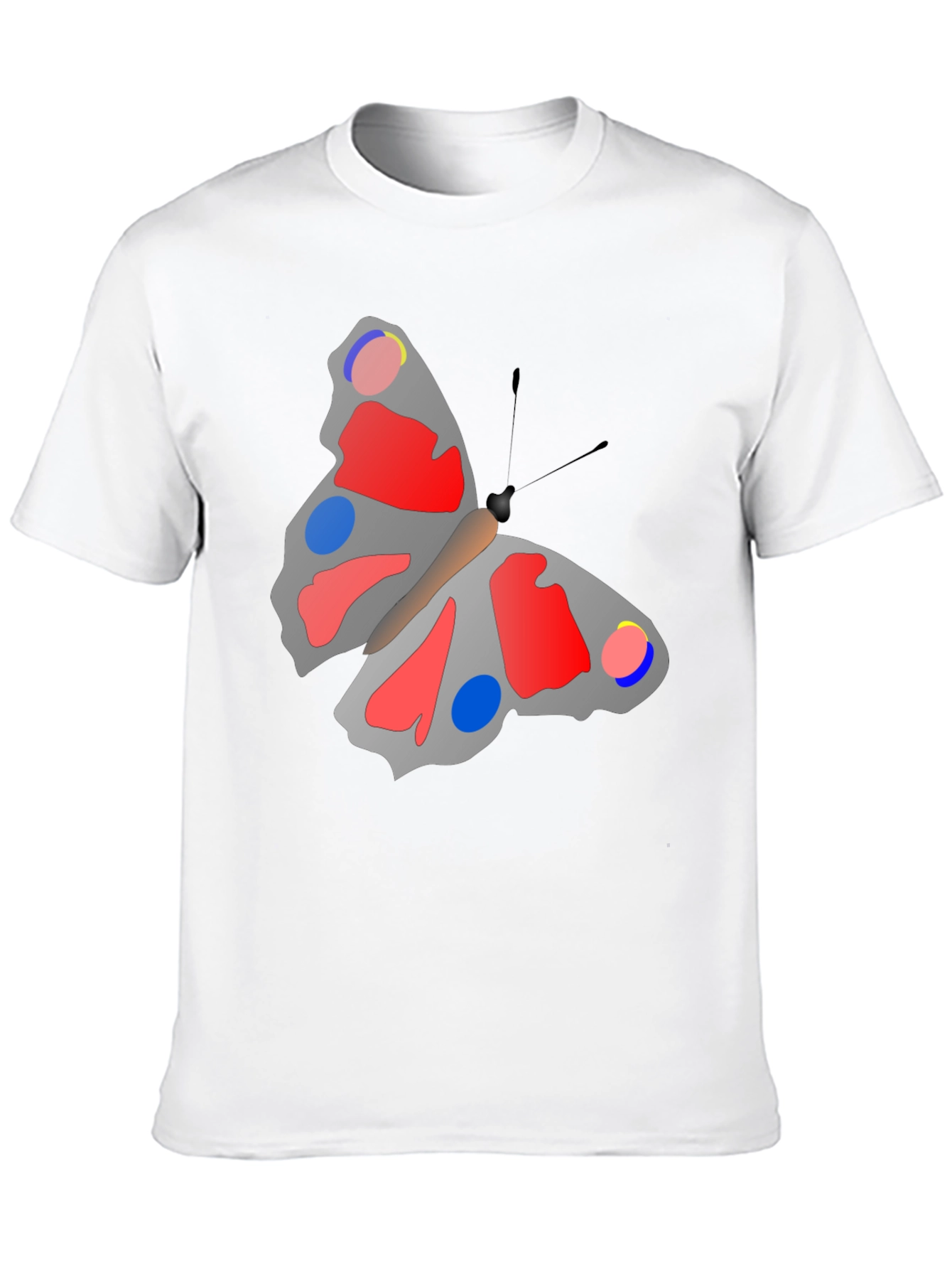 Butterfly Graphic Print Black T-Shirt