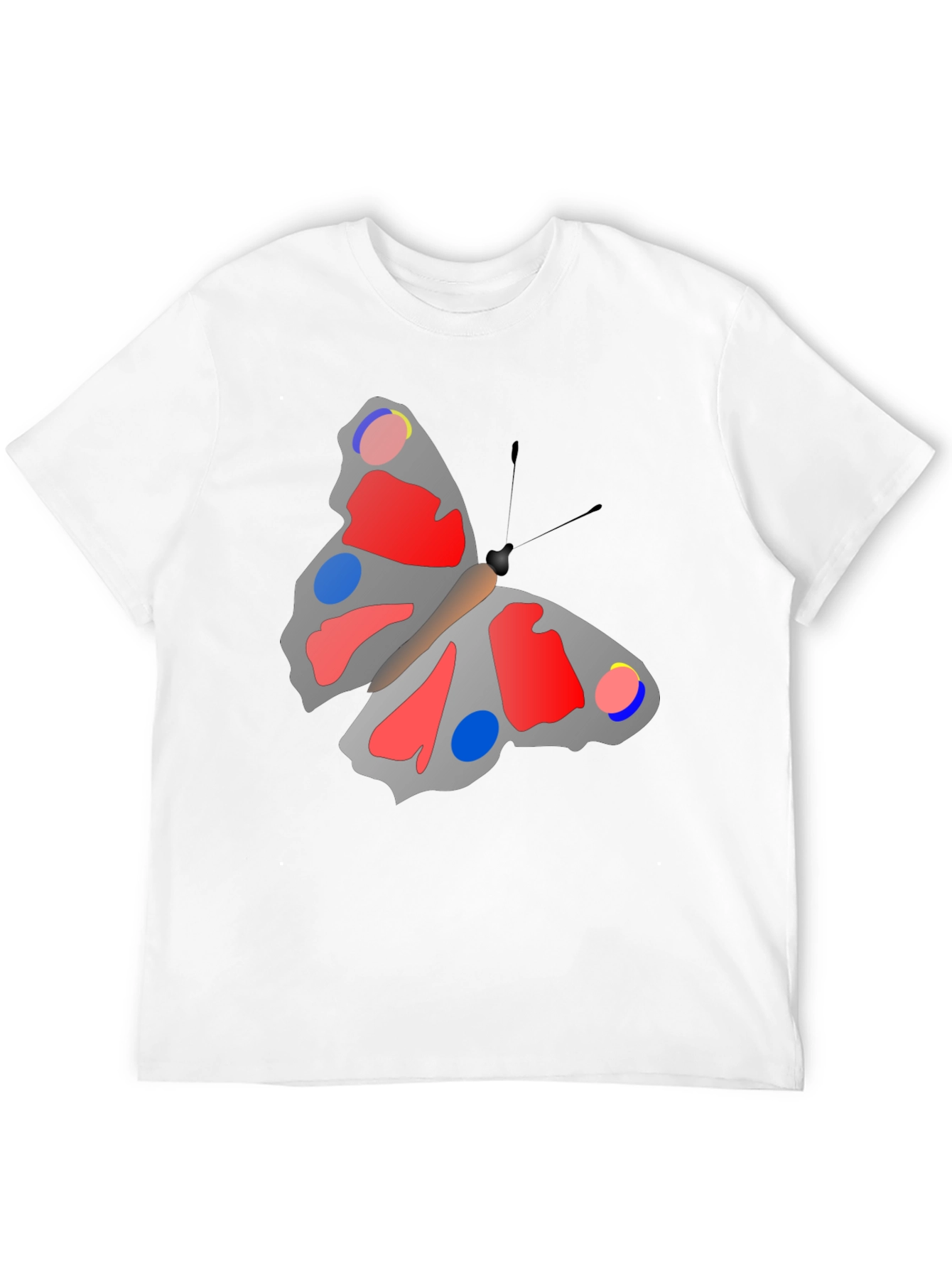 Butterfly Graphic Print Black T-Shirt