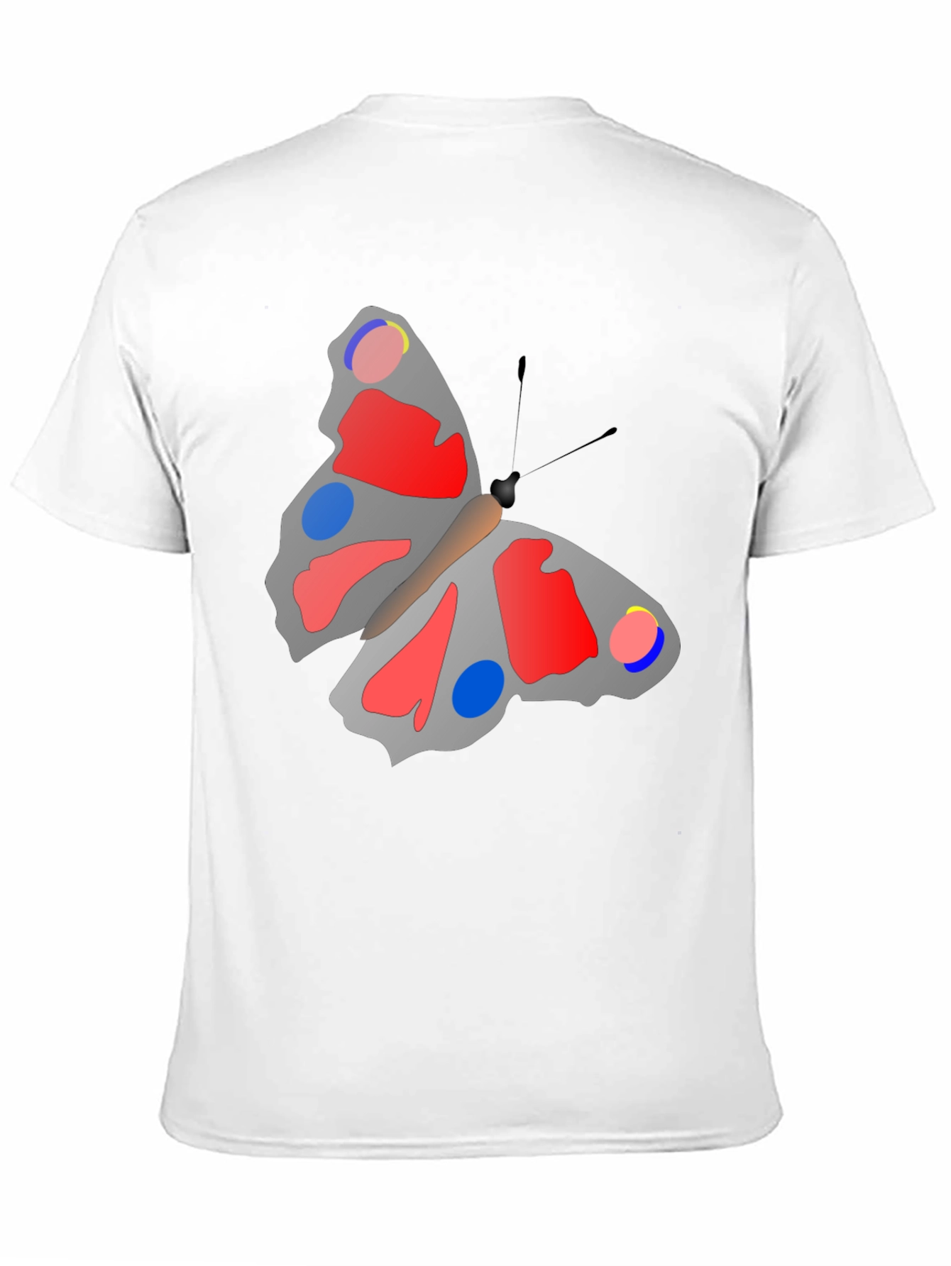 Butterfly Graphic Print Black T-Shirt