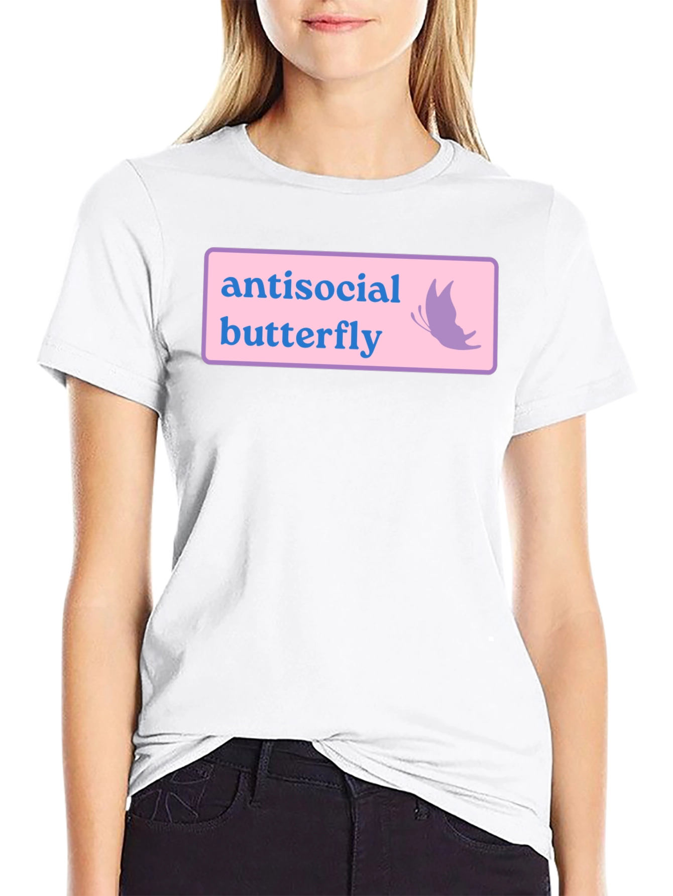 Antisocial Butterfly Graphic Tee - Black