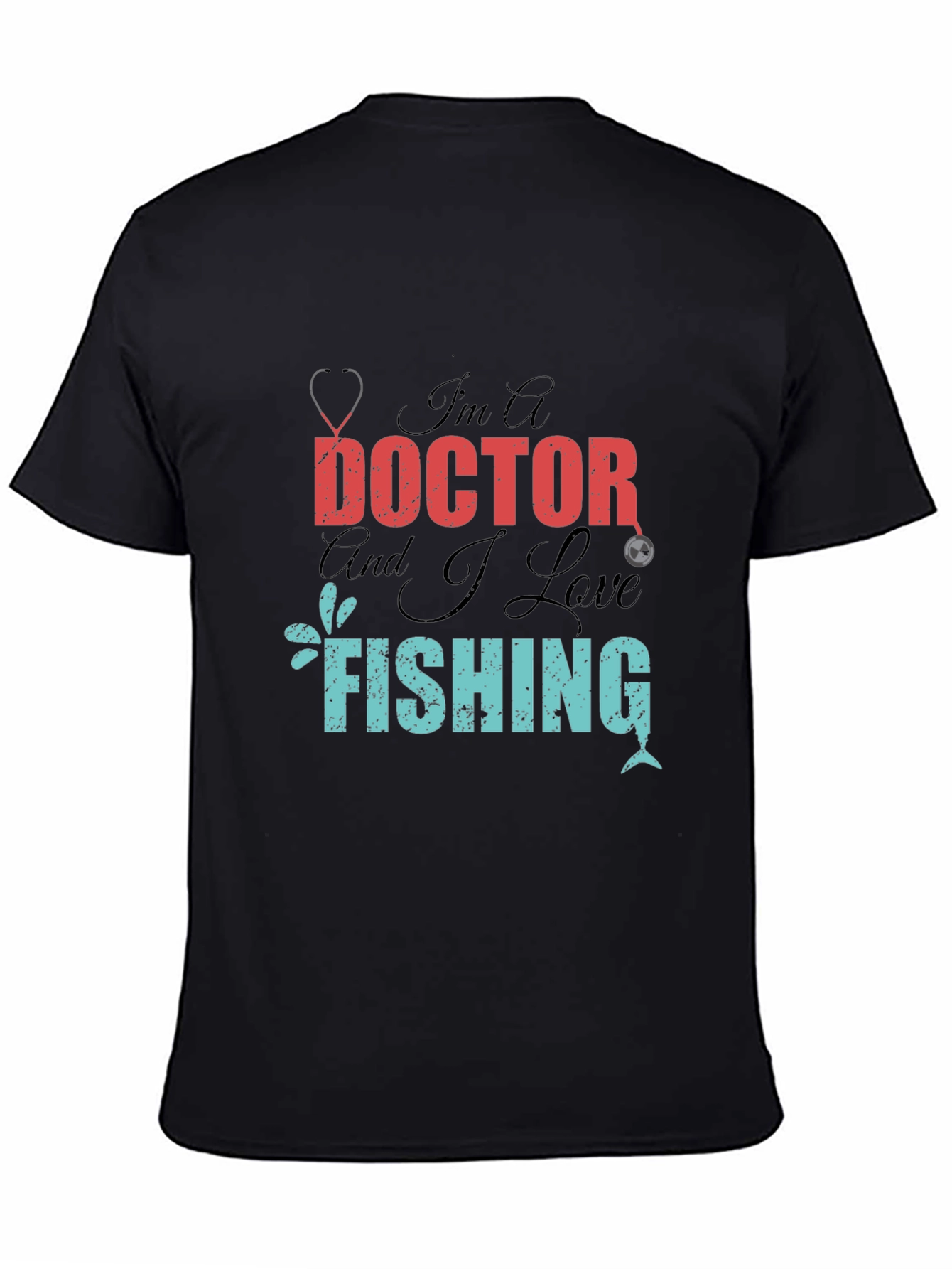 Doctor Who Loves Fishing Graphic T-Shirt