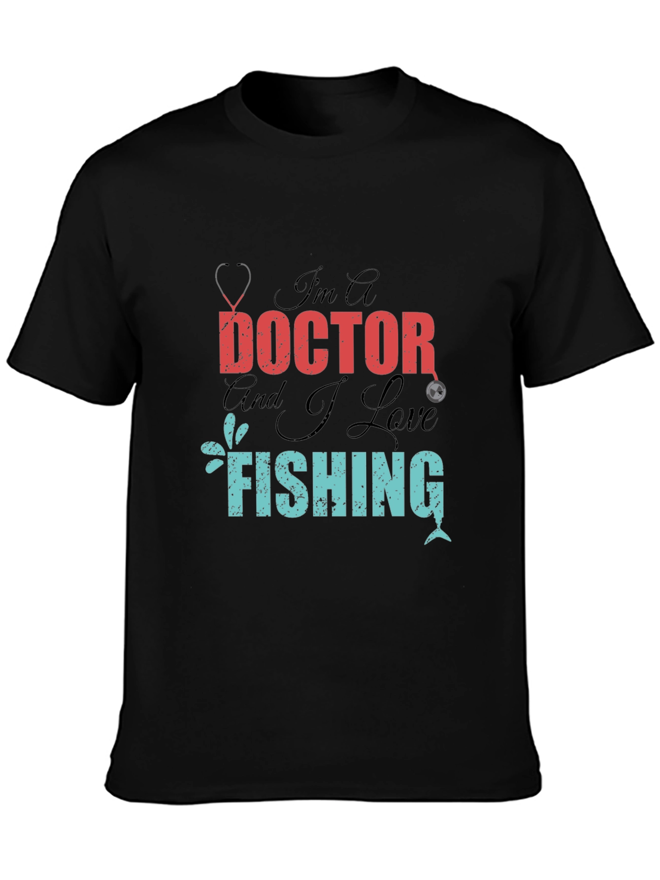 Doctor Who Loves Fishing Graphic T-Shirt
