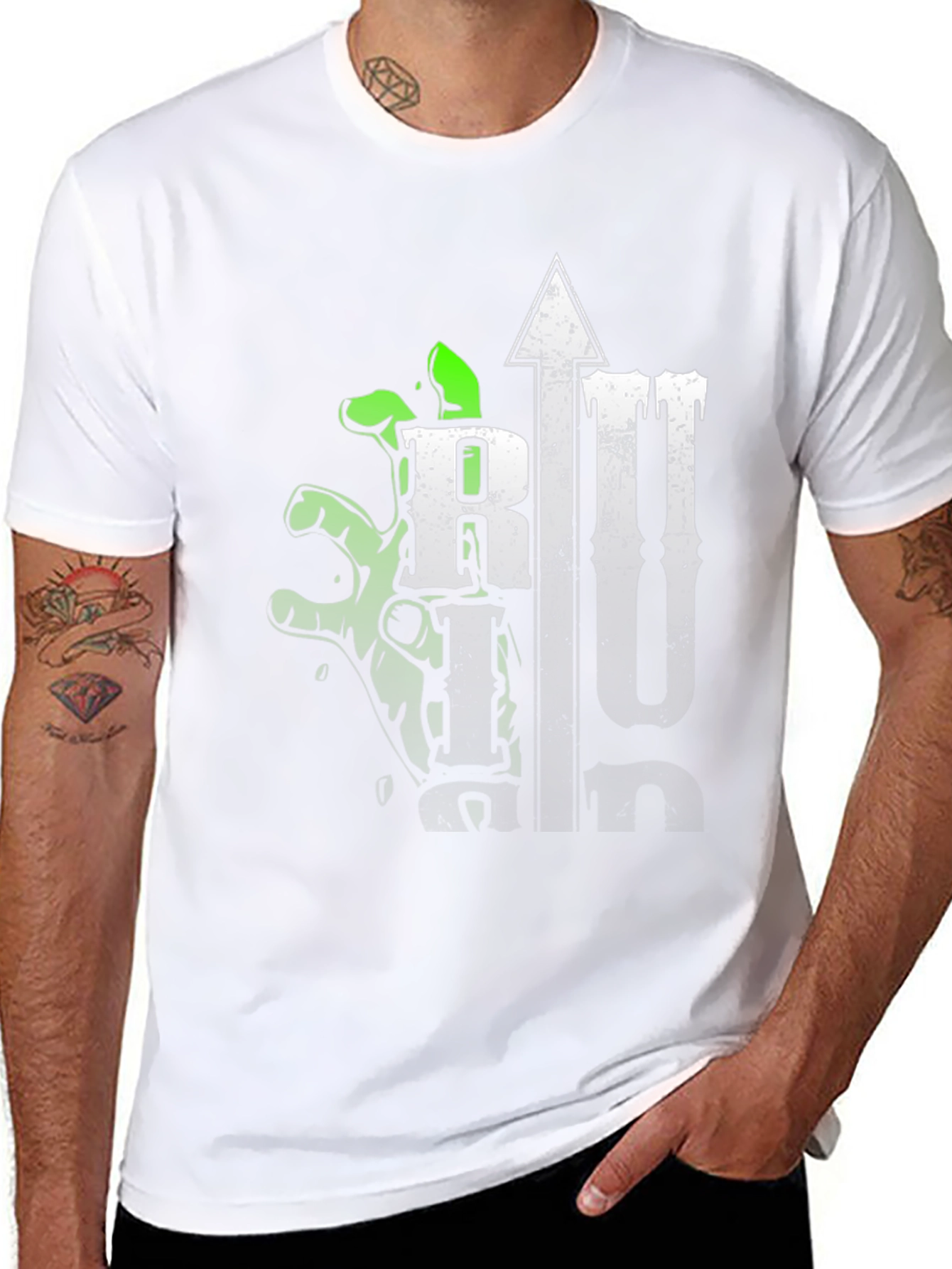 Zombie Hand Graphic Tee - Unisex Black T-Shirt
