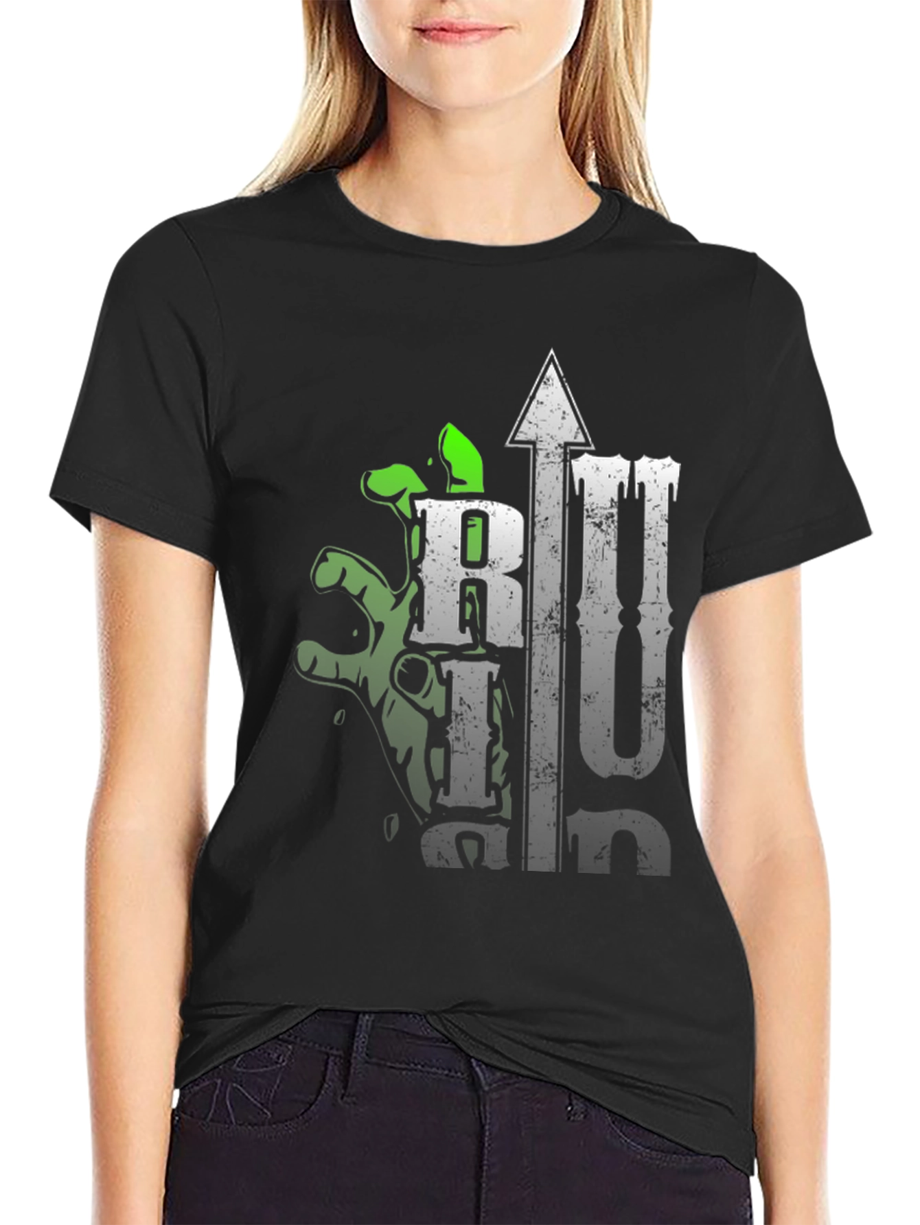 Zombie Hand Graphic Tee - Unisex Black T-Shirt