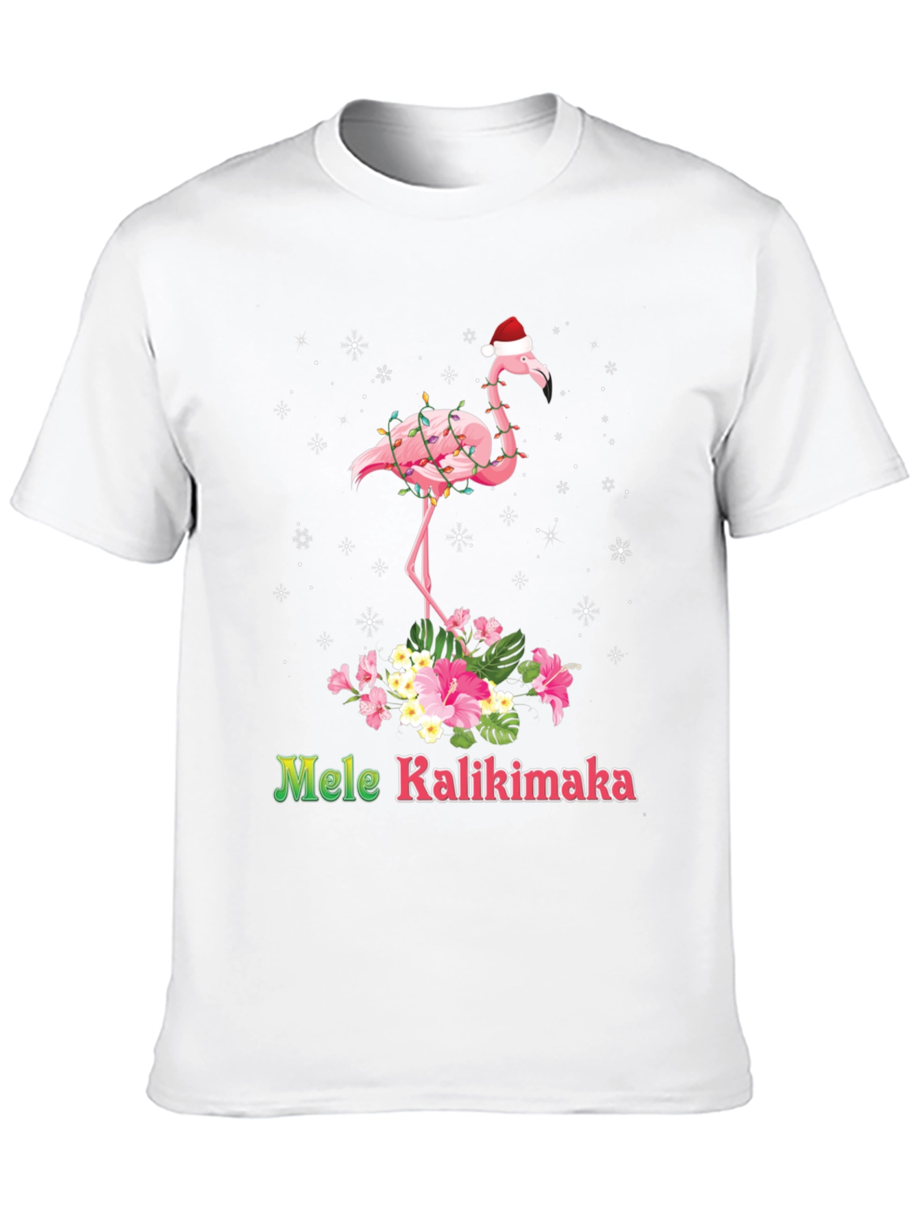 Mele Kalikimaka Flamingo Christmas T-Shirt