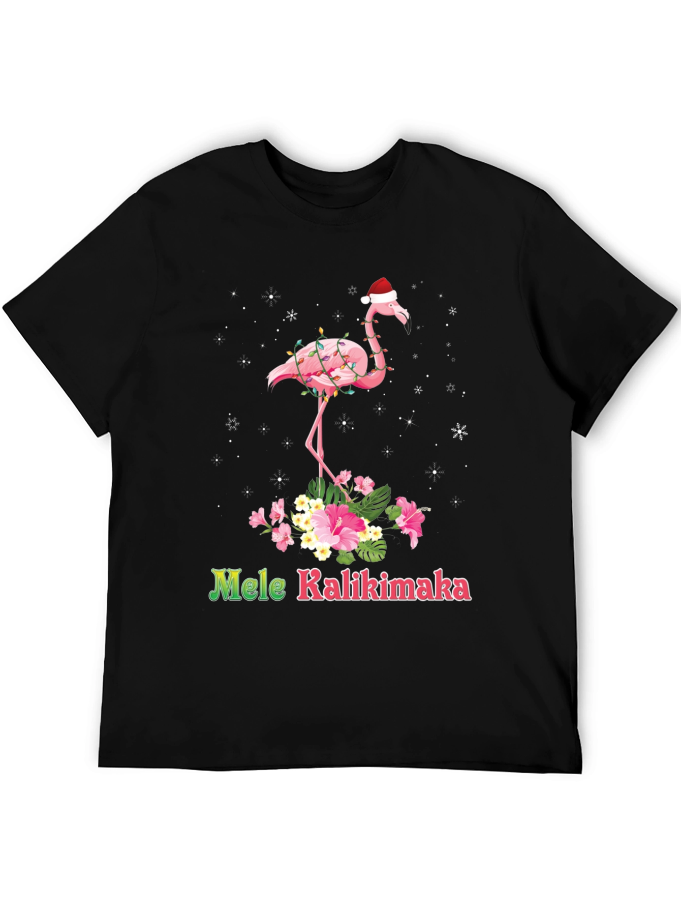 Mele Kalikimaka Flamingo Christmas T-Shirt