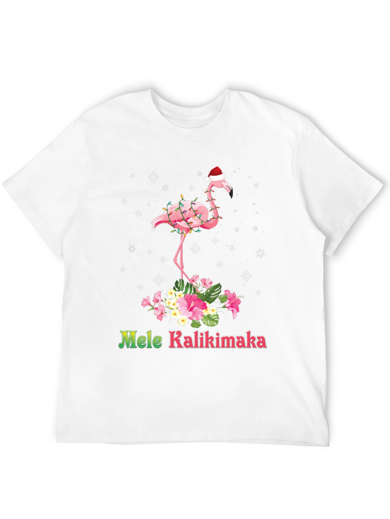 Mele Kalikimaka Flamingo Christmas T-Shirt