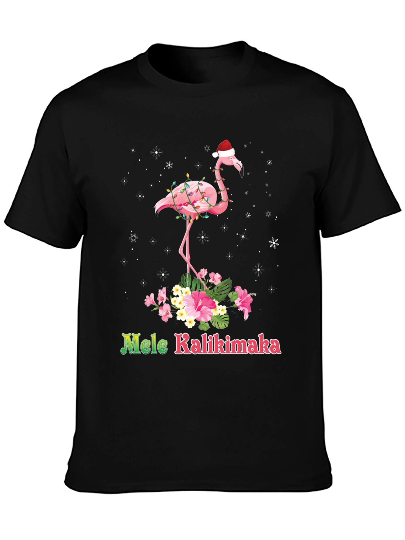 Mele Kalikimaka Flamingo Christmas T-Shirt