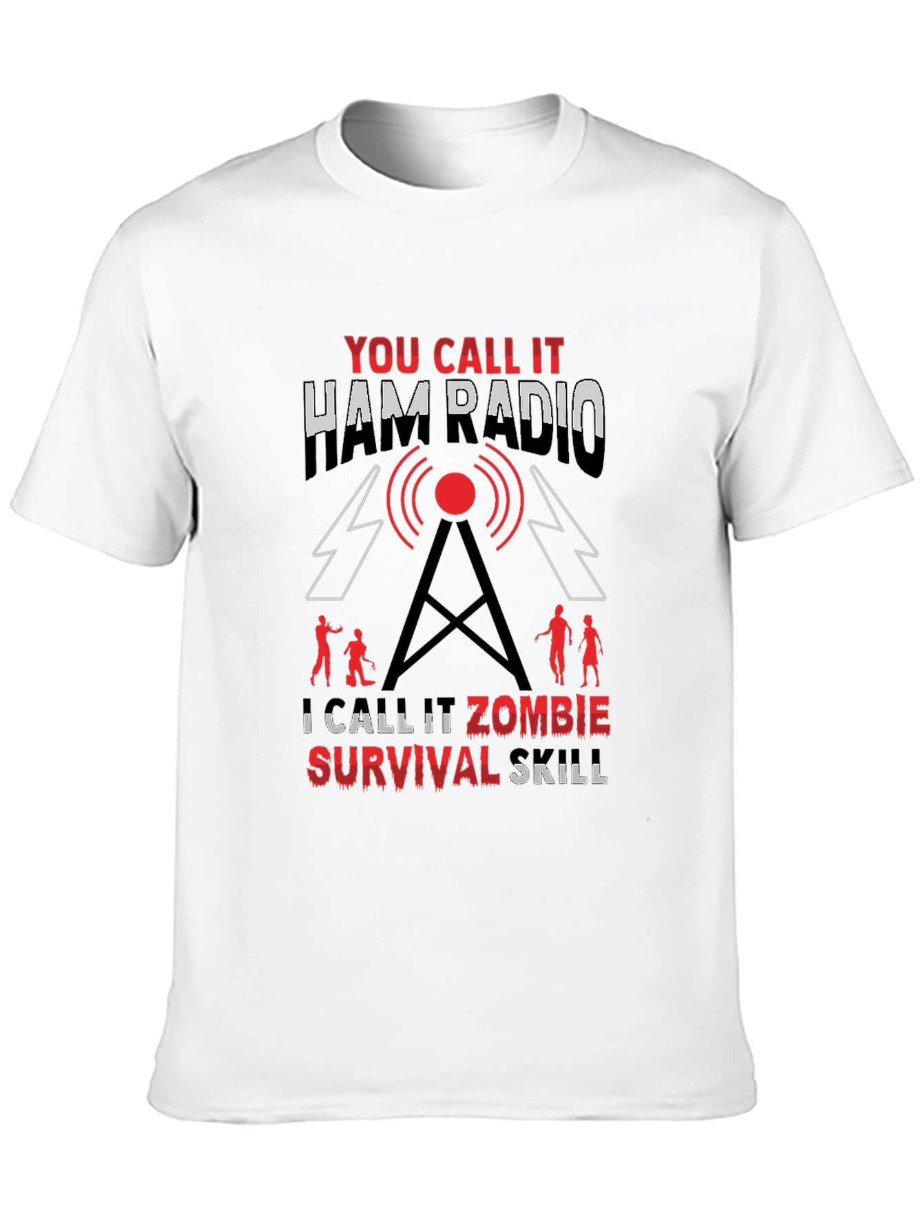 Ham Radio Zombie Survival Skill T-Shirt