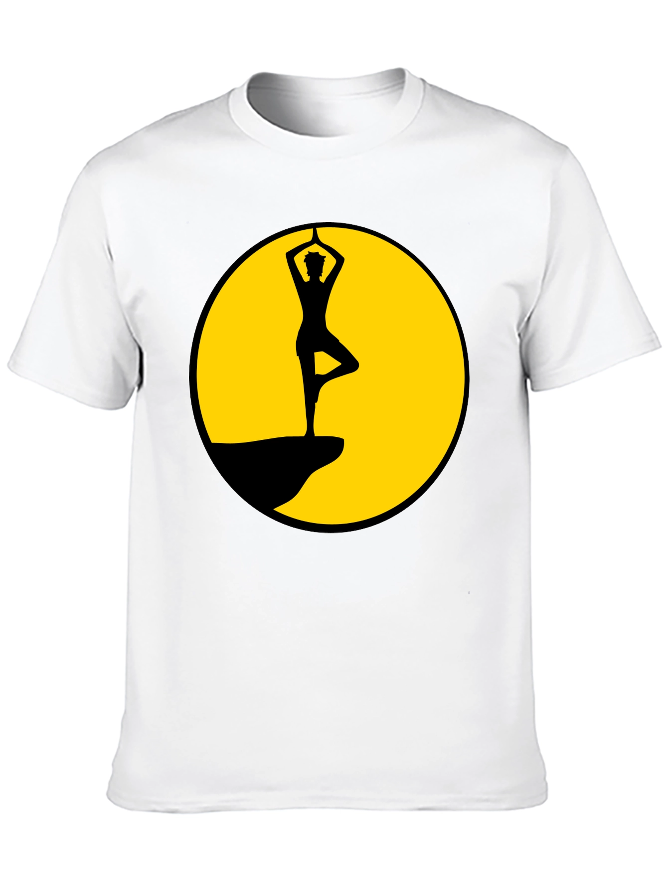 Yoga Tree Pose Black T-Shirt