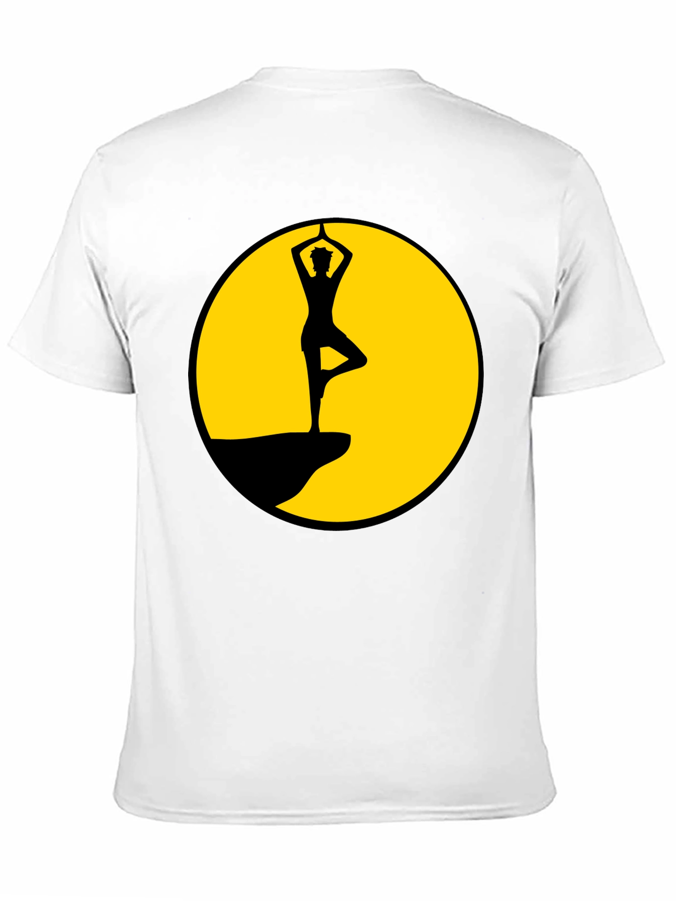 Yoga Tree Pose Black T-Shirt