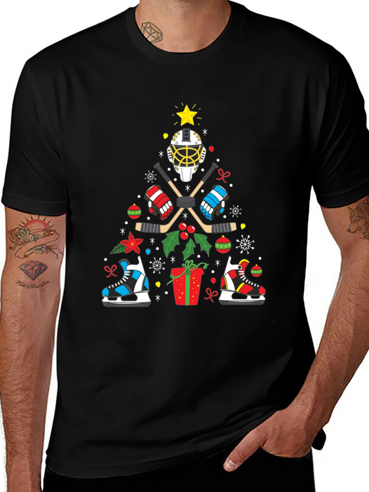 Hockey Christmas Tree T-Shirt
