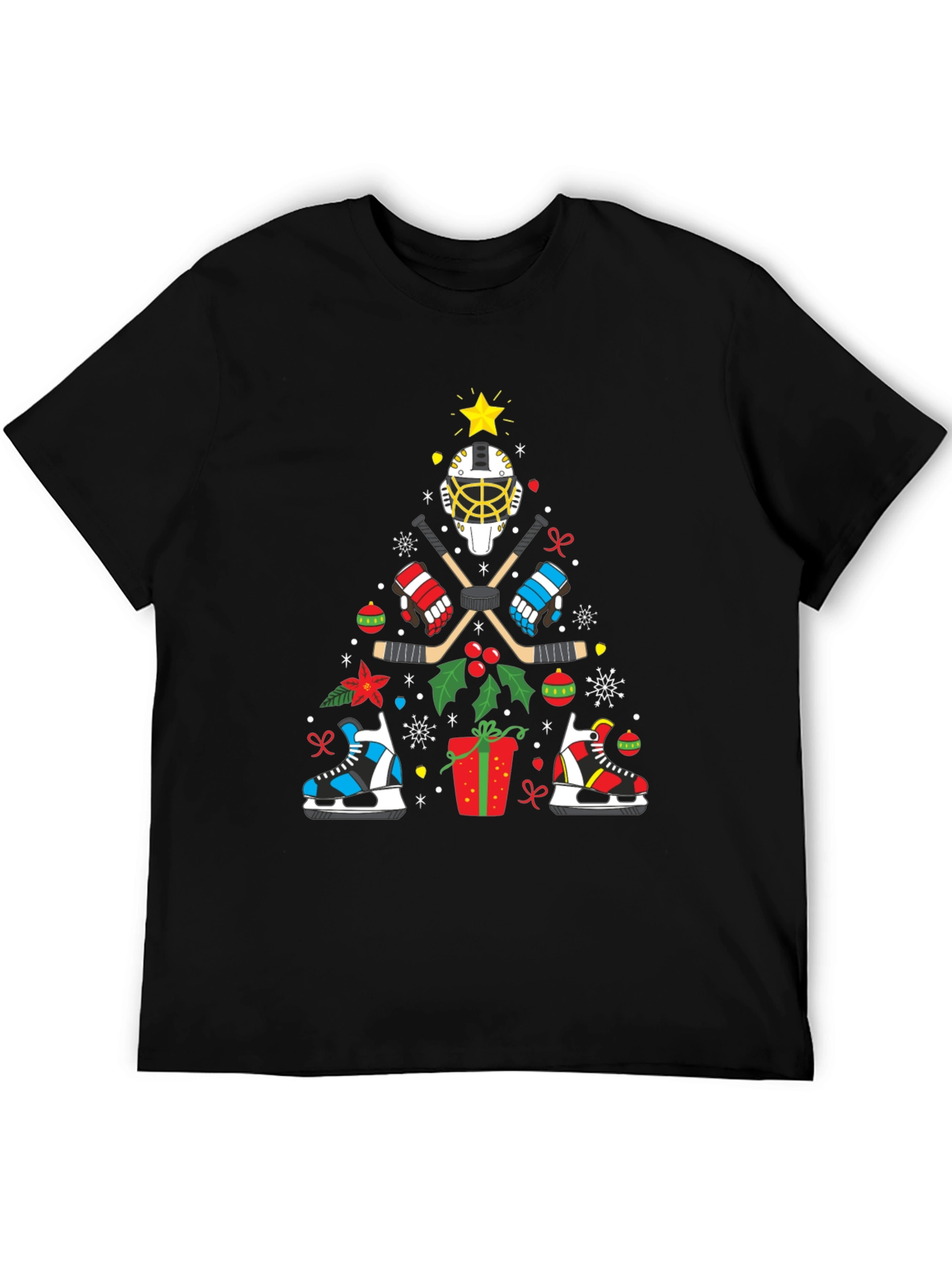 Hockey Christmas Tree T-Shirt