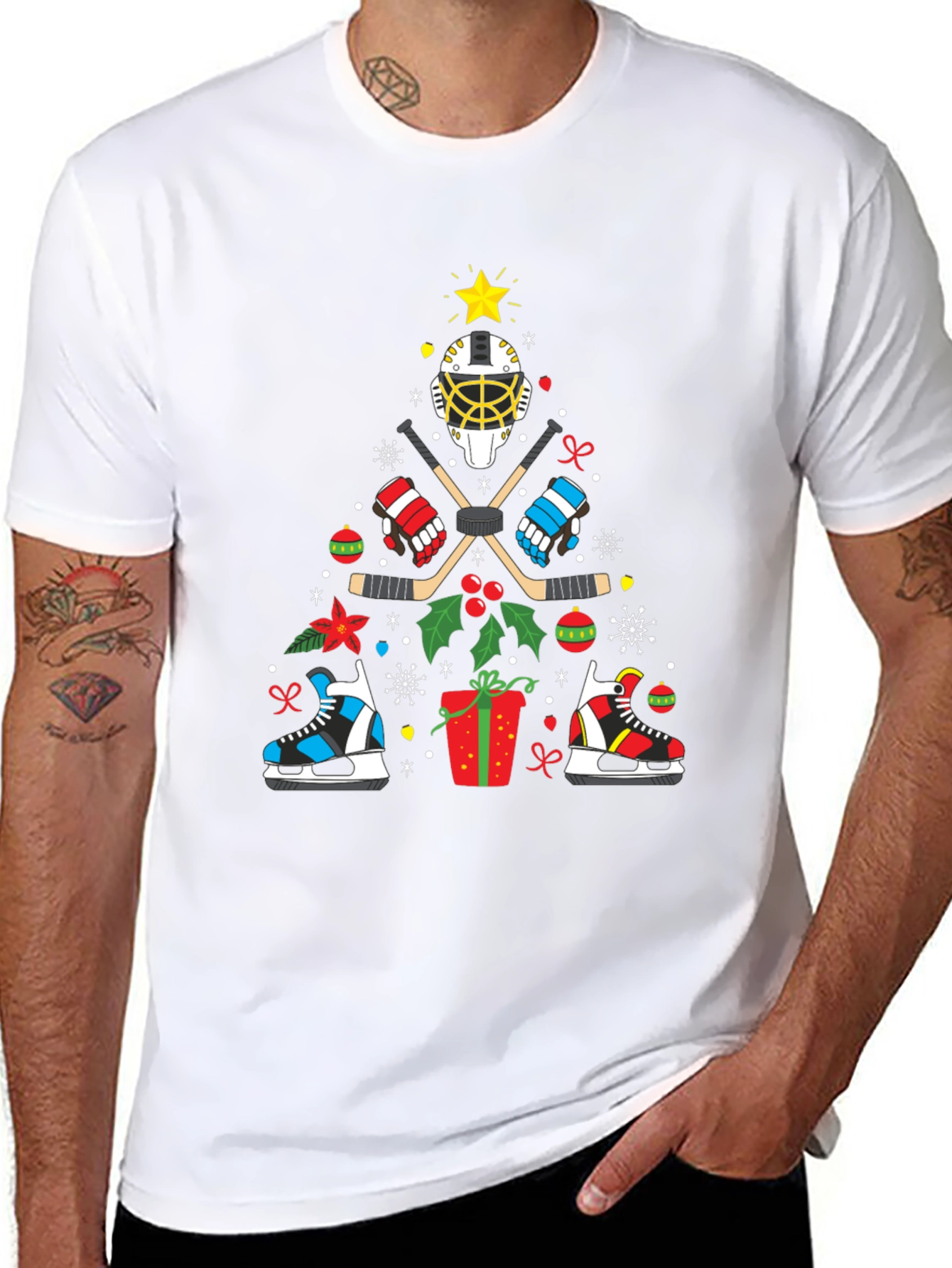Hockey Christmas Tree T-Shirt