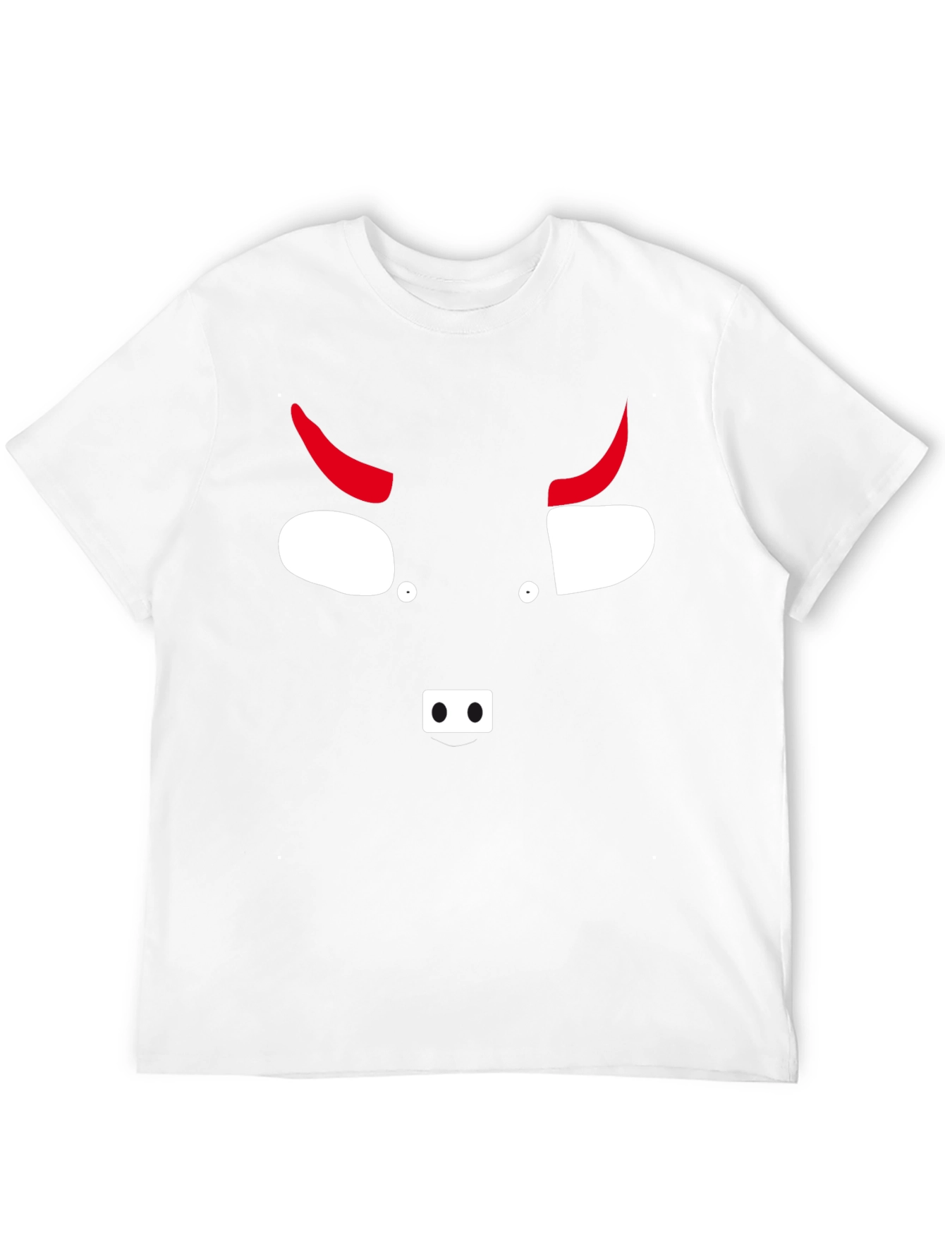 Devil Face Graphic Tee - Black Cotton T-Shirt