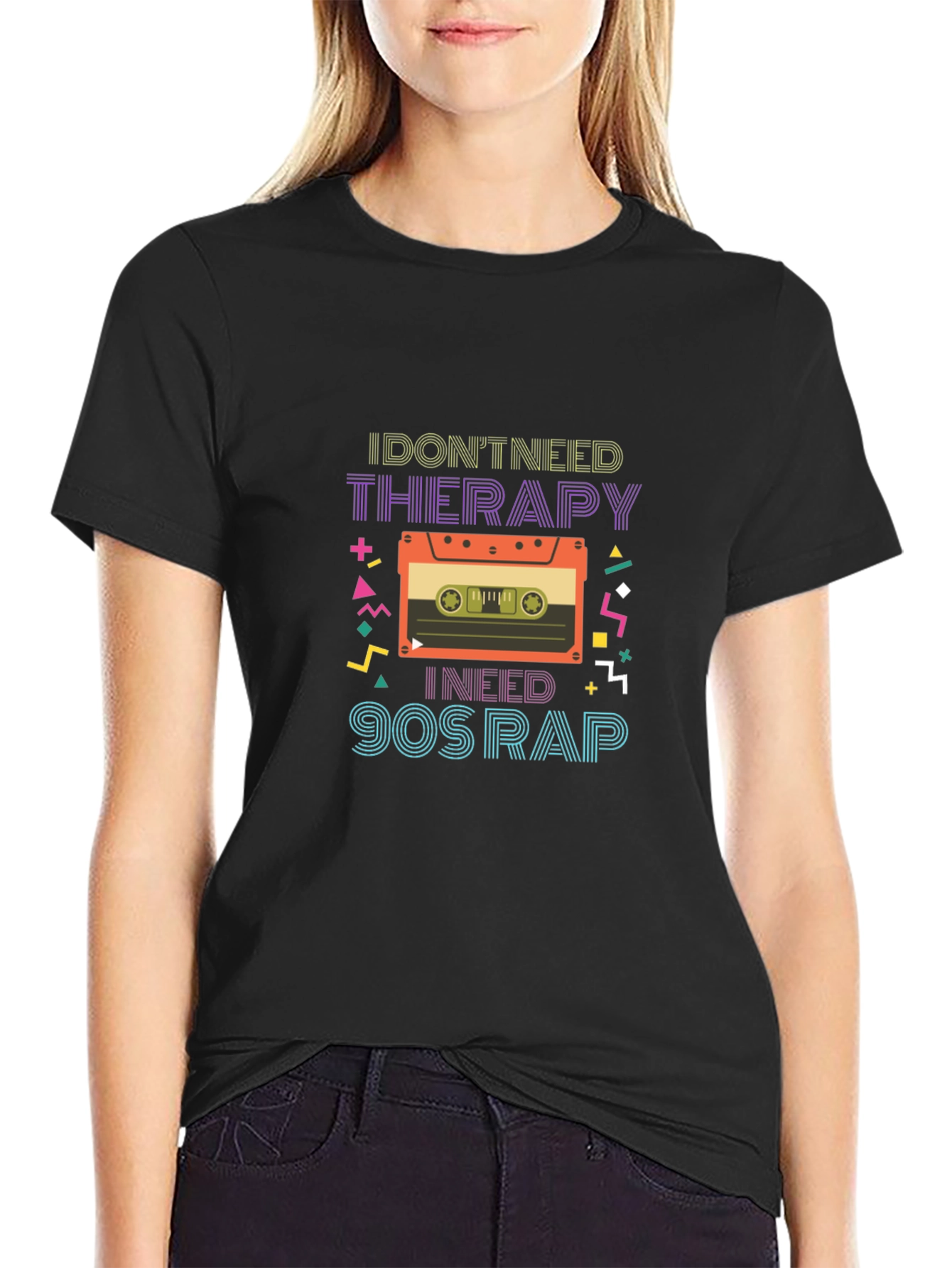 I Dont Need Therapy T-Shirt 90s Rap Cassette