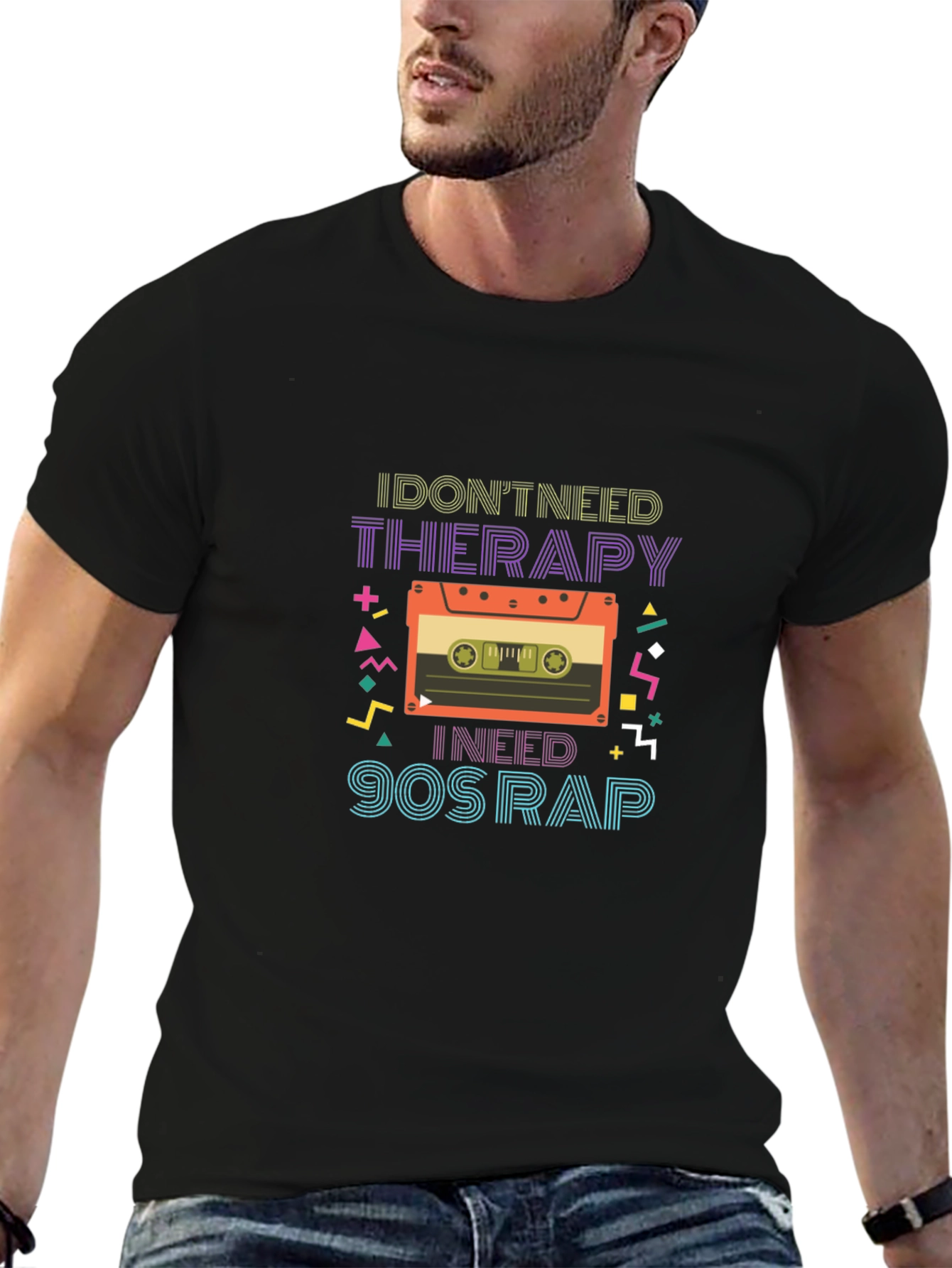 I Dont Need Therapy T-Shirt 90s Rap Cassette