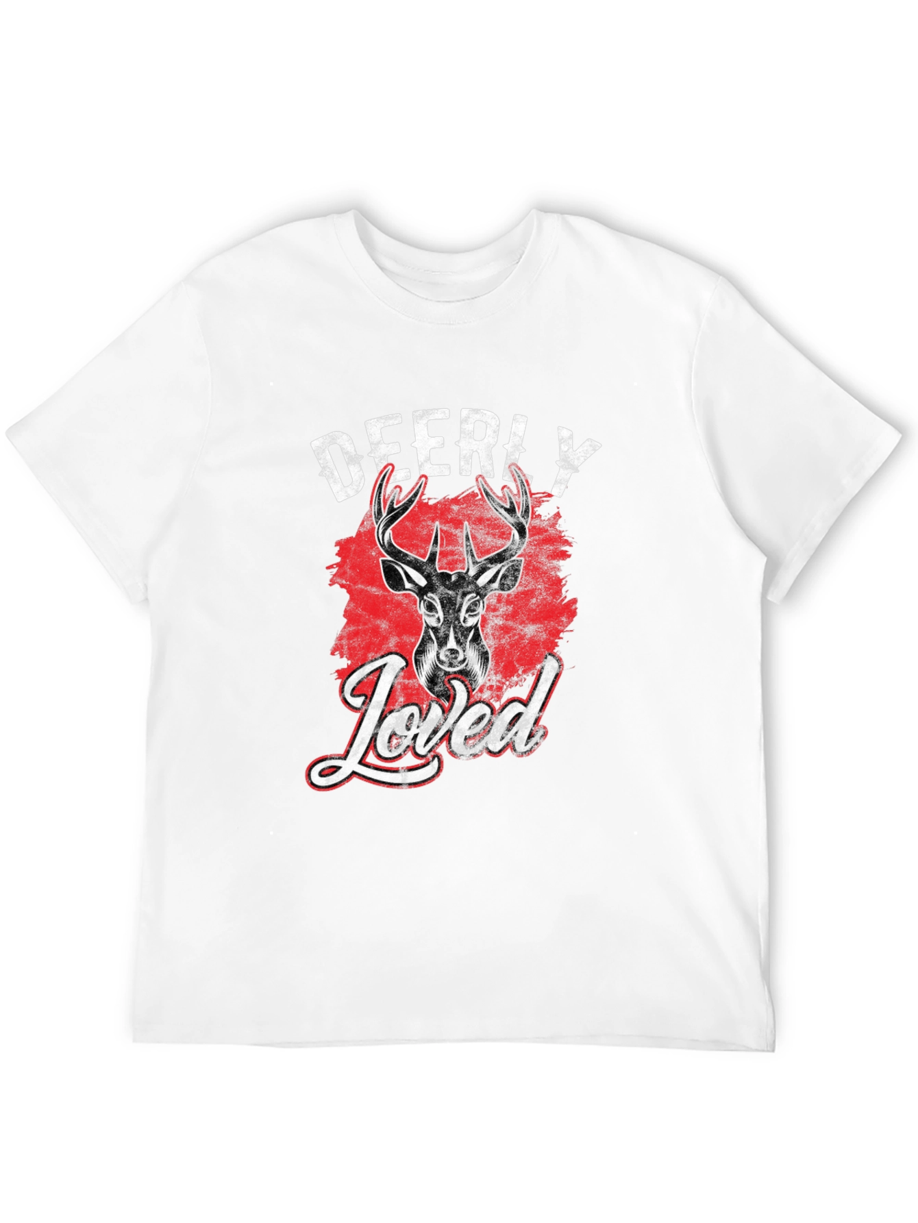 Deerly Loved Graphic Tee - Black Cotton T-Shirt