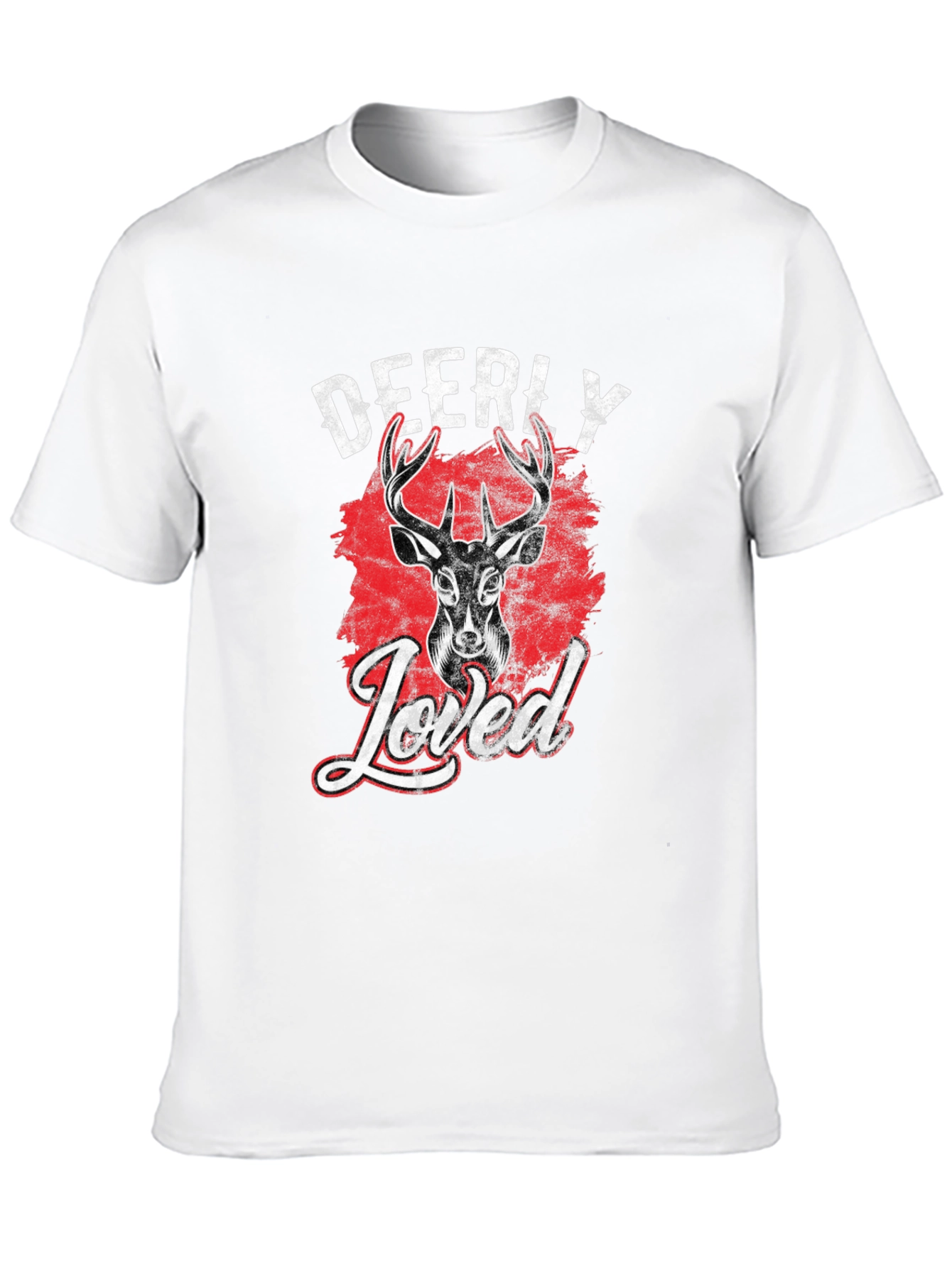 Deerly Loved Graphic Tee - Black Cotton T-Shirt