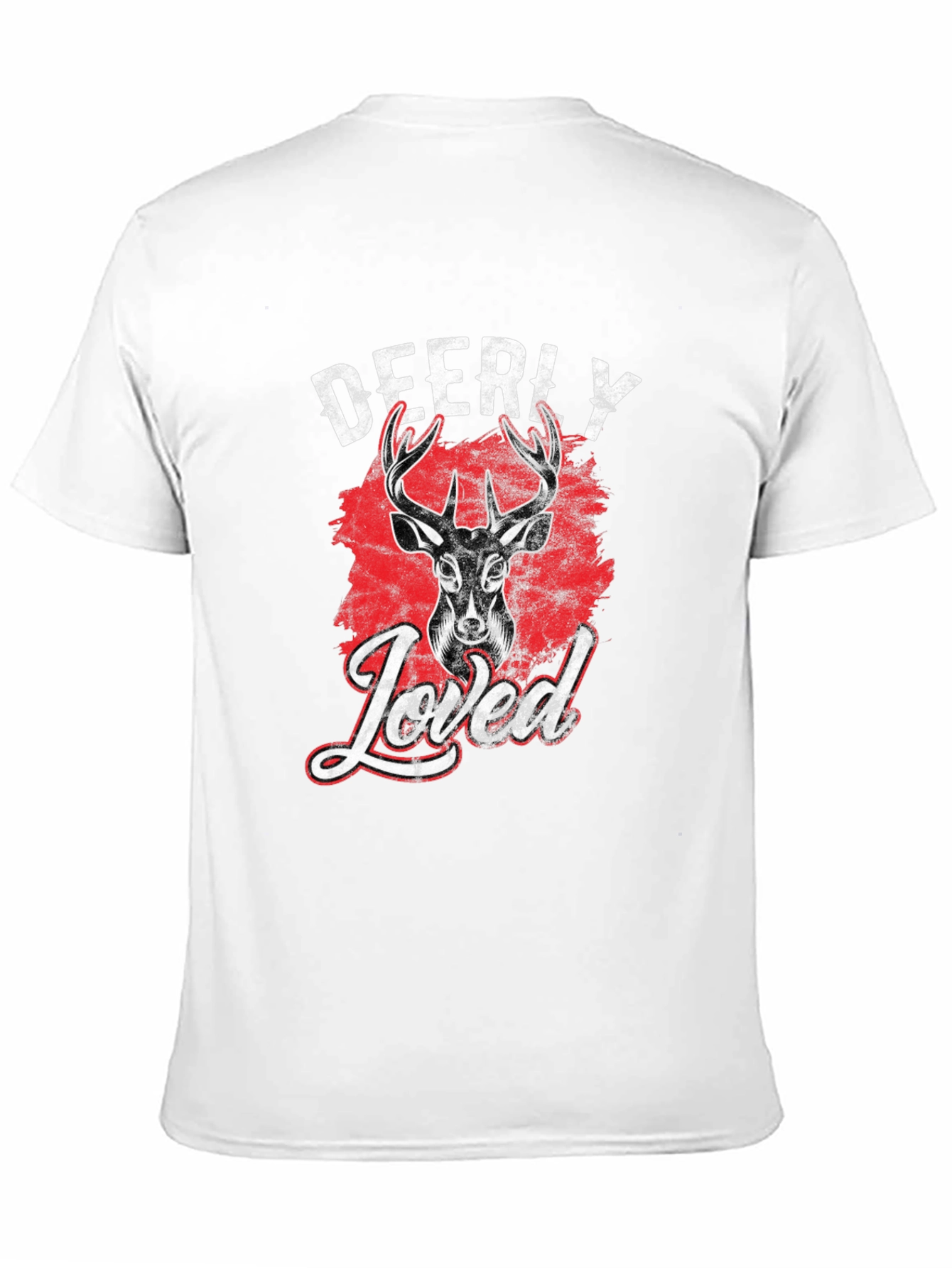 Deerly Loved Graphic Tee - Black Cotton T-Shirt