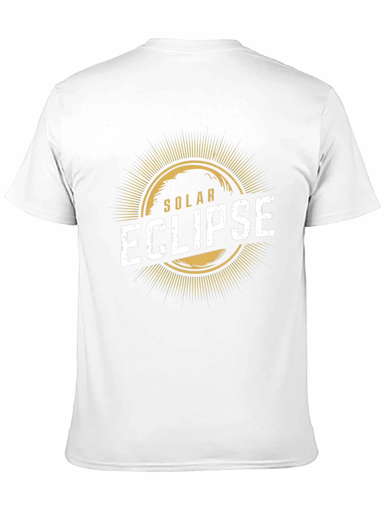 Solar Eclipse Graphic Print Black T-Shirt