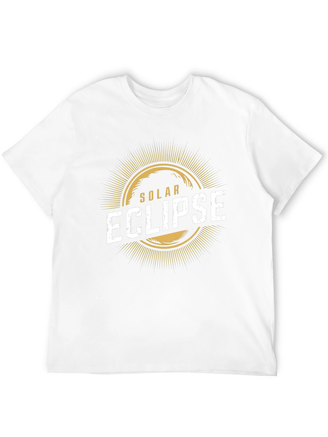 Solar Eclipse Graphic Print Black T-Shirt