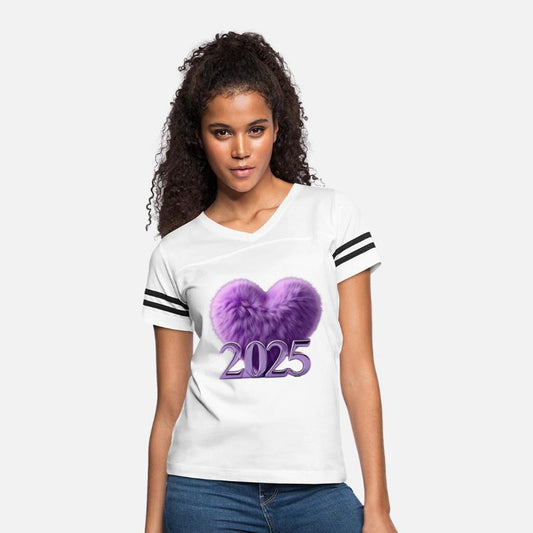 a fluffy purple heart on a solid