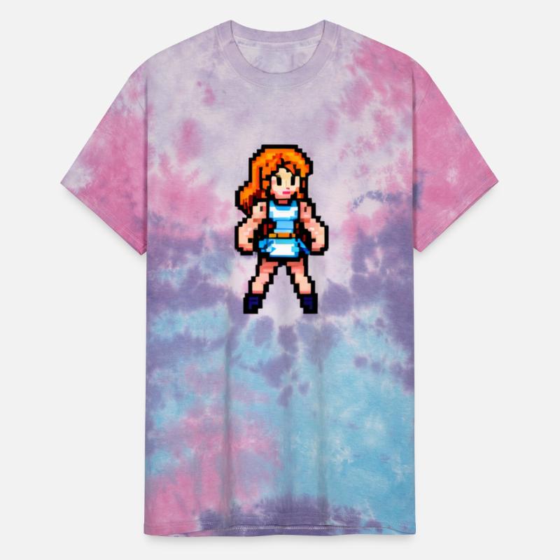 A pixel art of a girl power