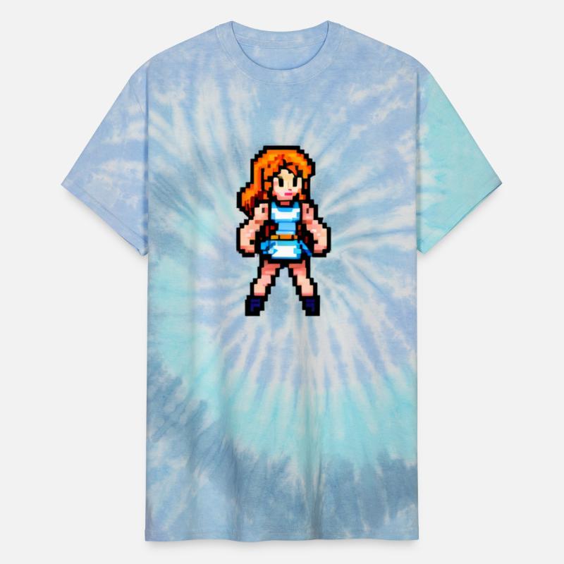 A pixel art of a girl power